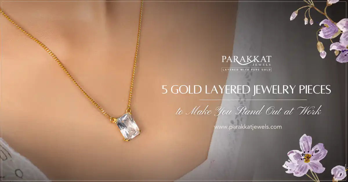 24k Gold Layered Ring by Parakkat Jewels