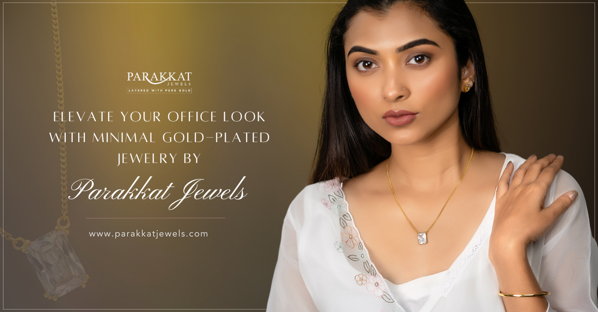 Minimal gold plated jewellery for office