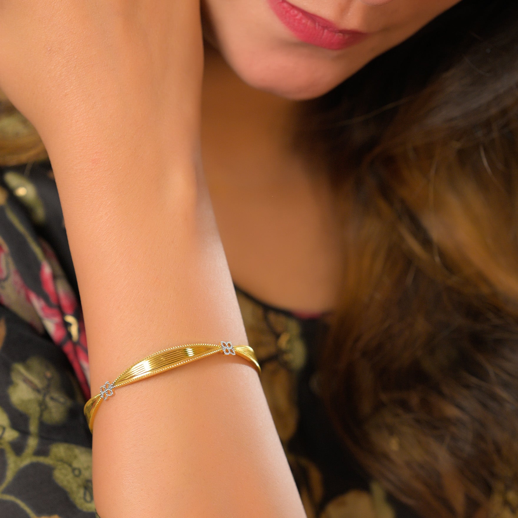 Rhodium Bangle PRGB143-091