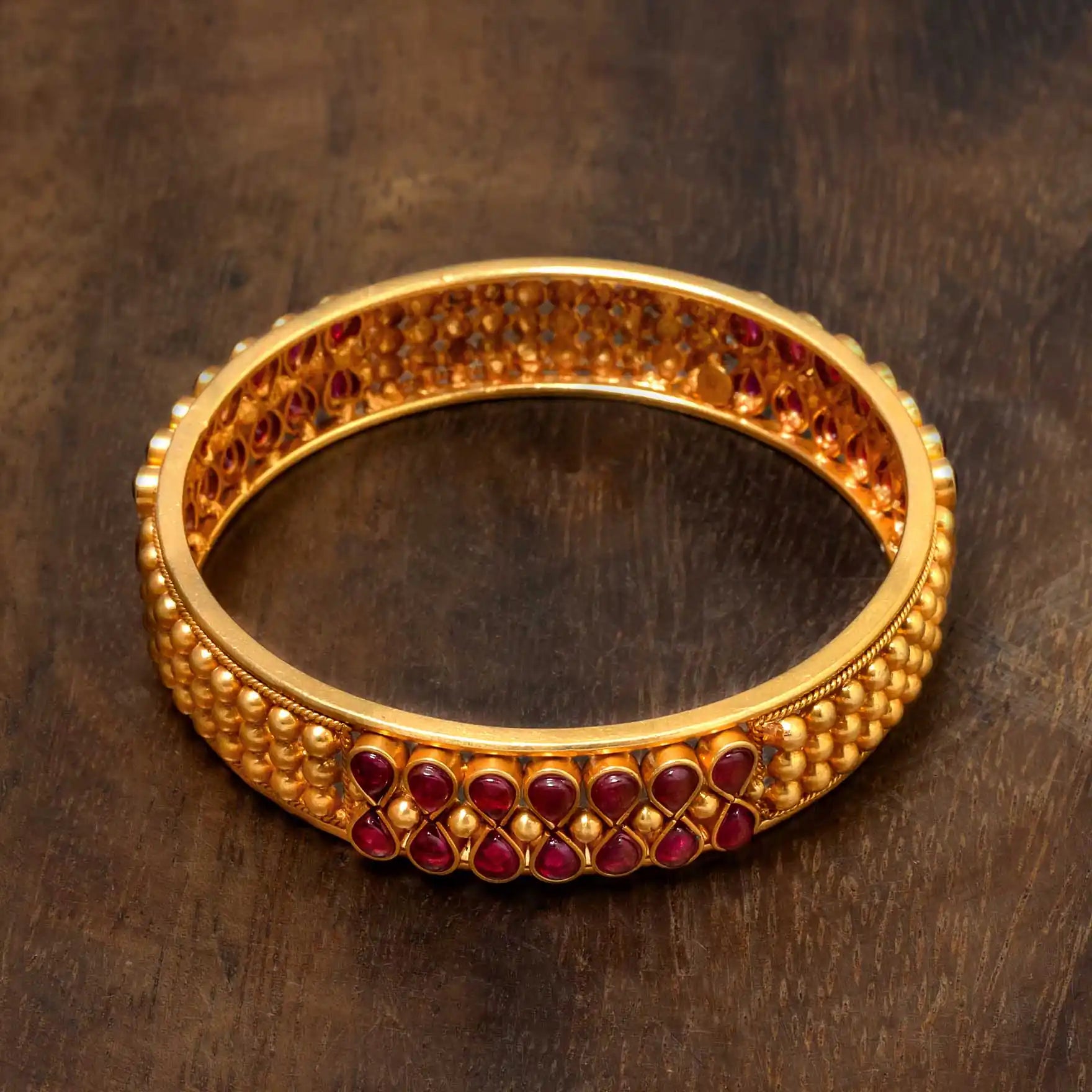 Stone Gheru Bangle PSGRBSR12R-23-006