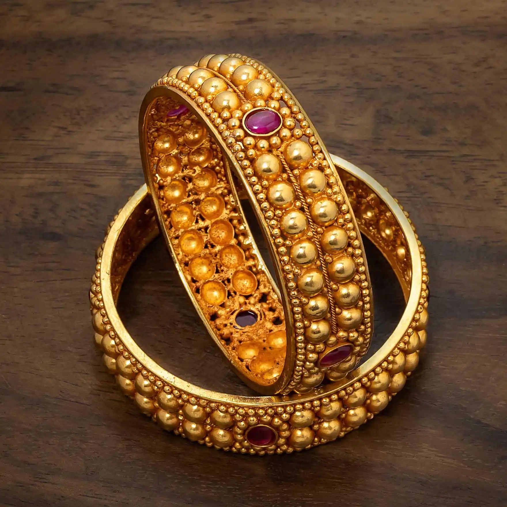 Sreshta Bangle PSGRBSR17R-006 - Parakkat Jewels