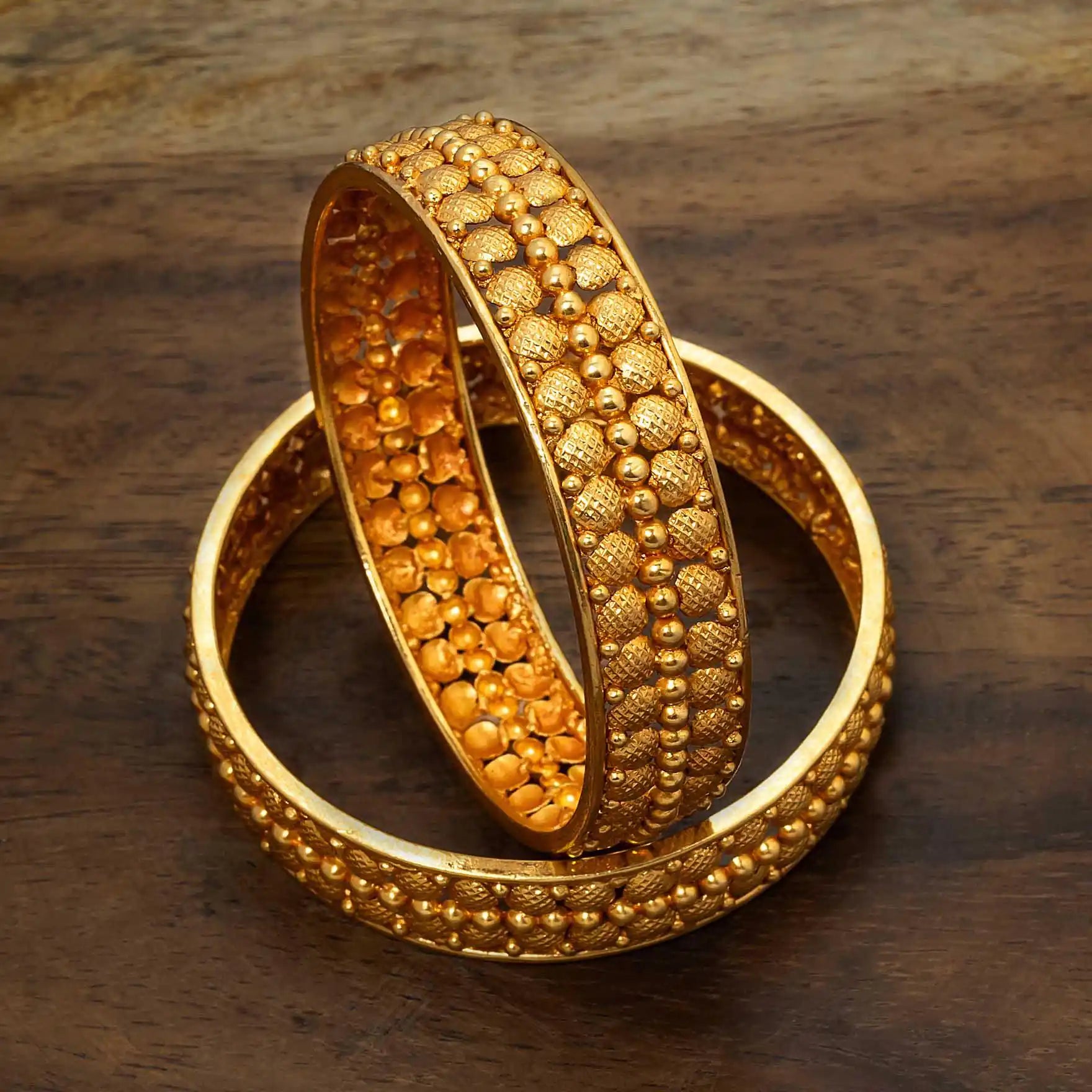 Sreshta Bangle PGGRBSR8-024 - Parakkat Jewels