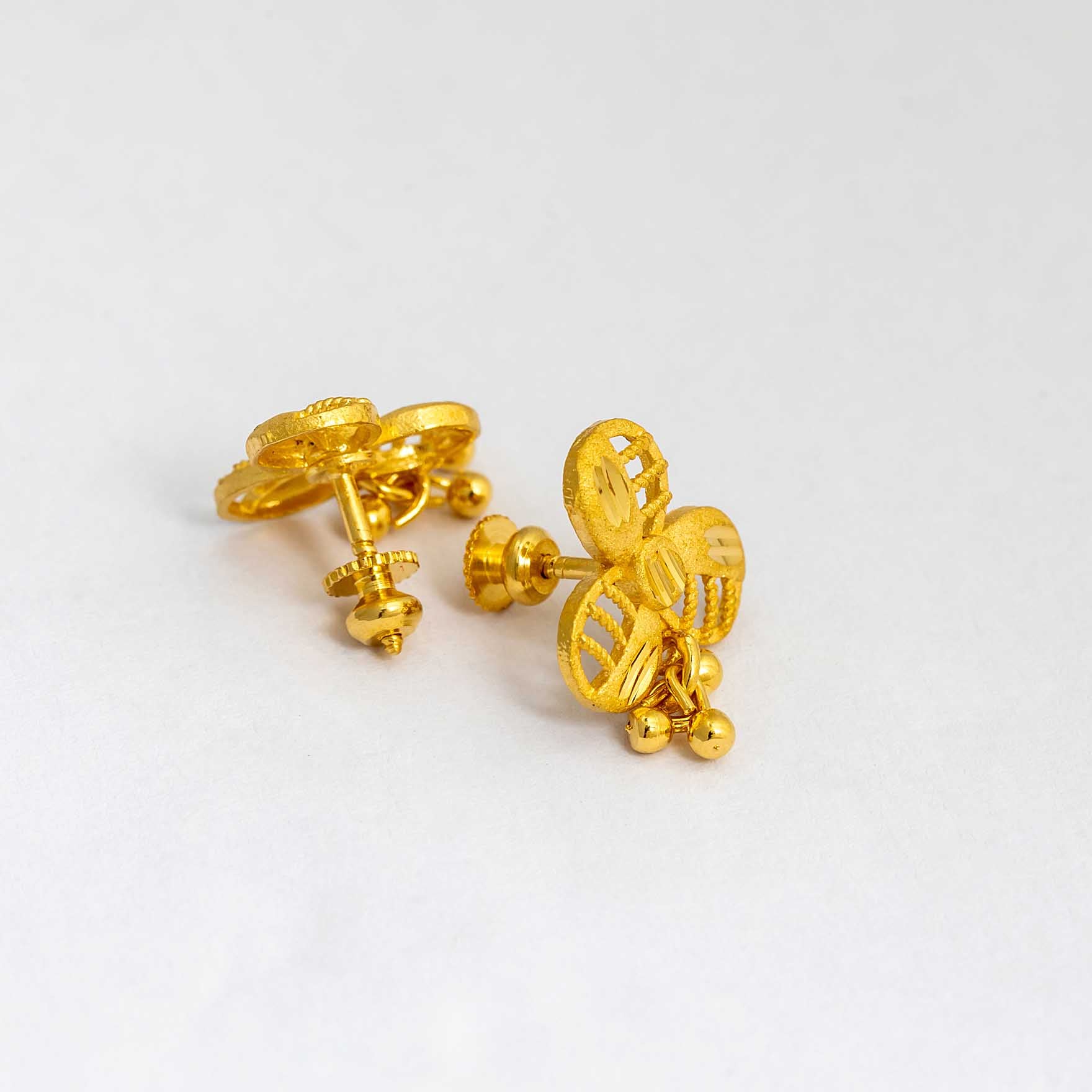 Modern 1 Gram Gold Layered Earrings For Women | Parakkat Jewels