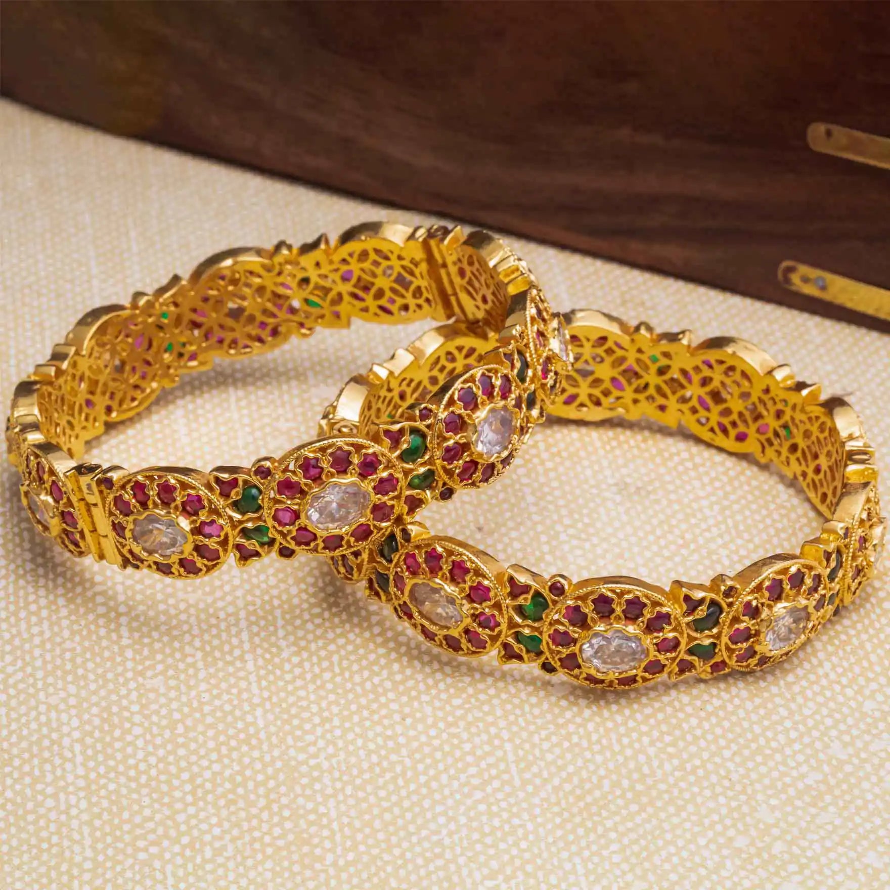 Bangle PSGRBSR2-056 — Gold Plated Jewellery | Parakkat Jewels