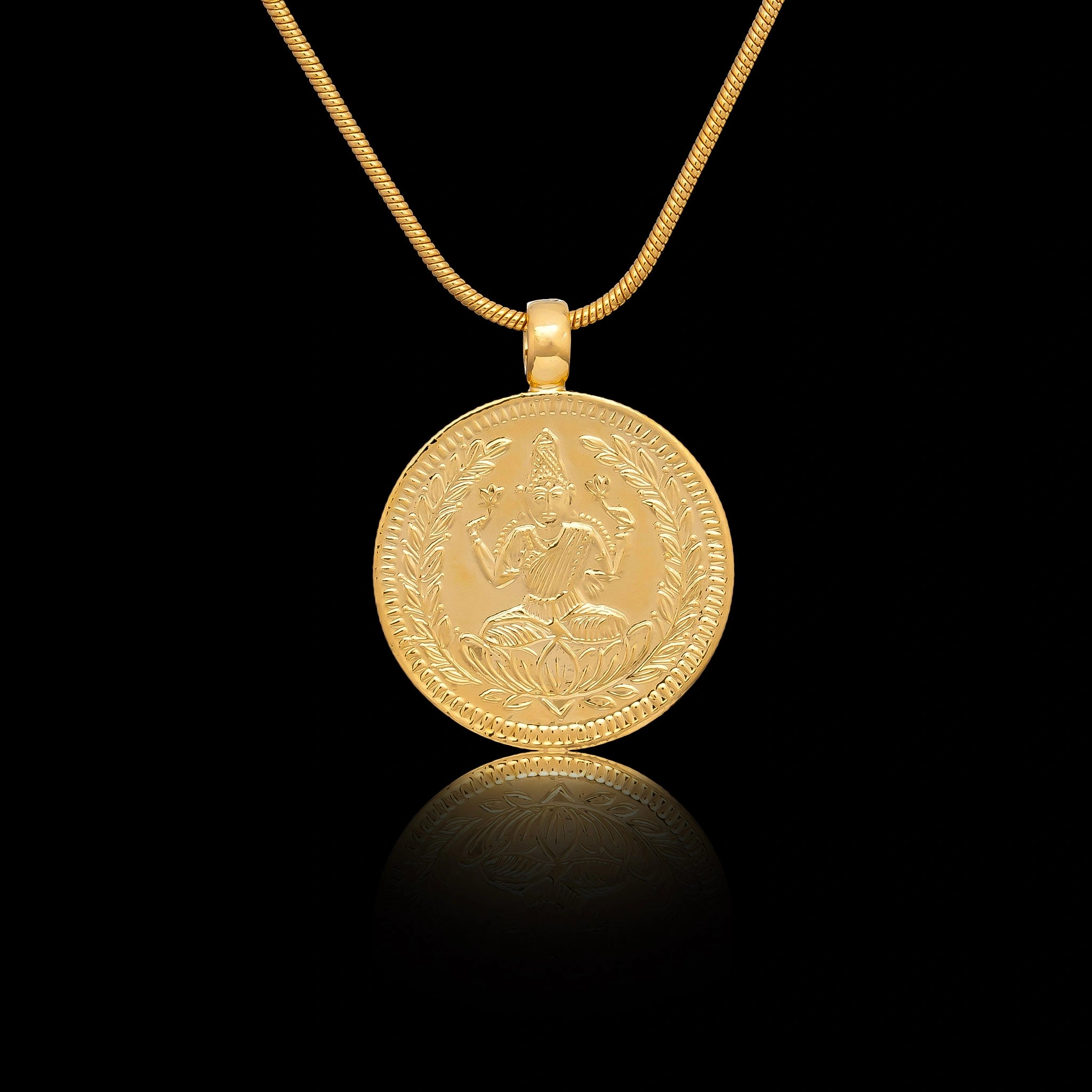 Gold Layered Coin Pendent PGLT282a-09