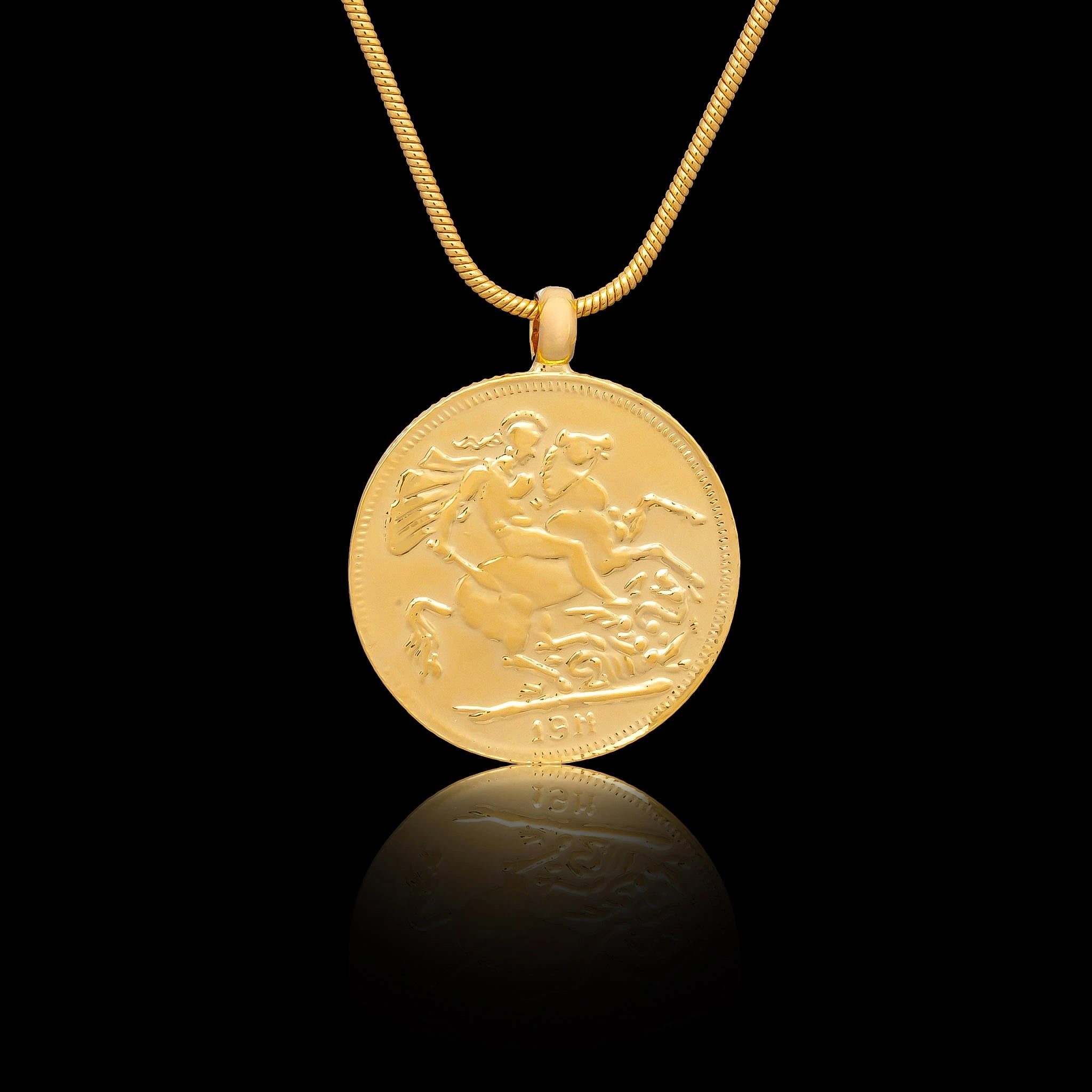 Gold Layered Coin Pendent PGLT290-09