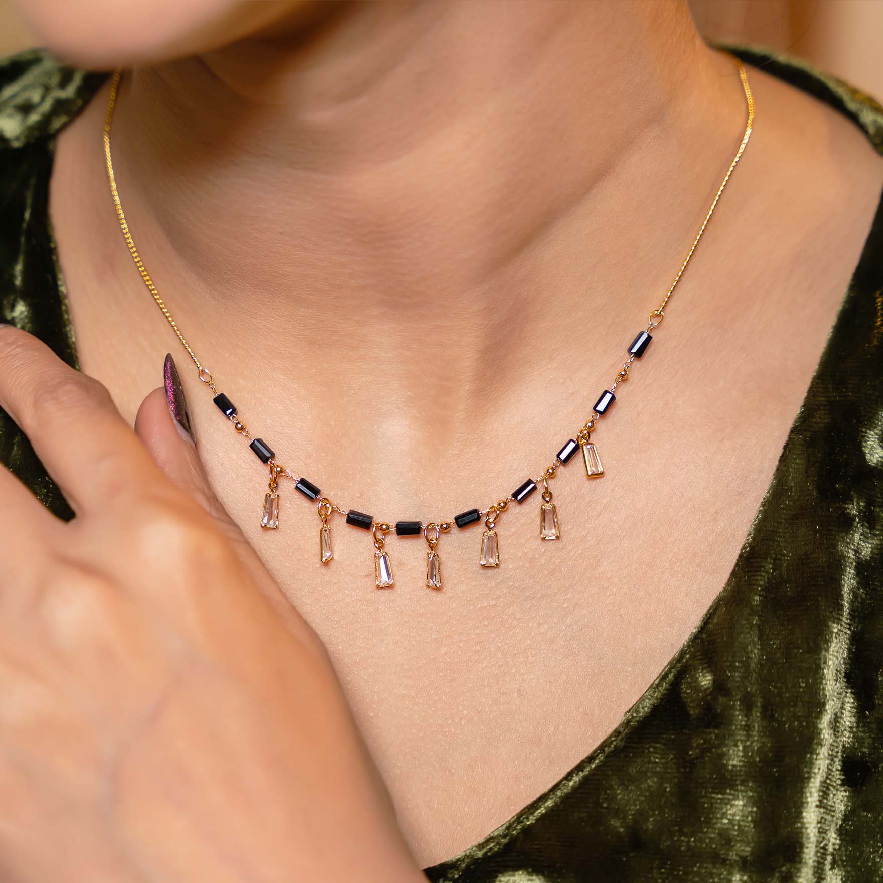 Karimani (Mangalsutra) Stone Necklace PSNS14WB-003