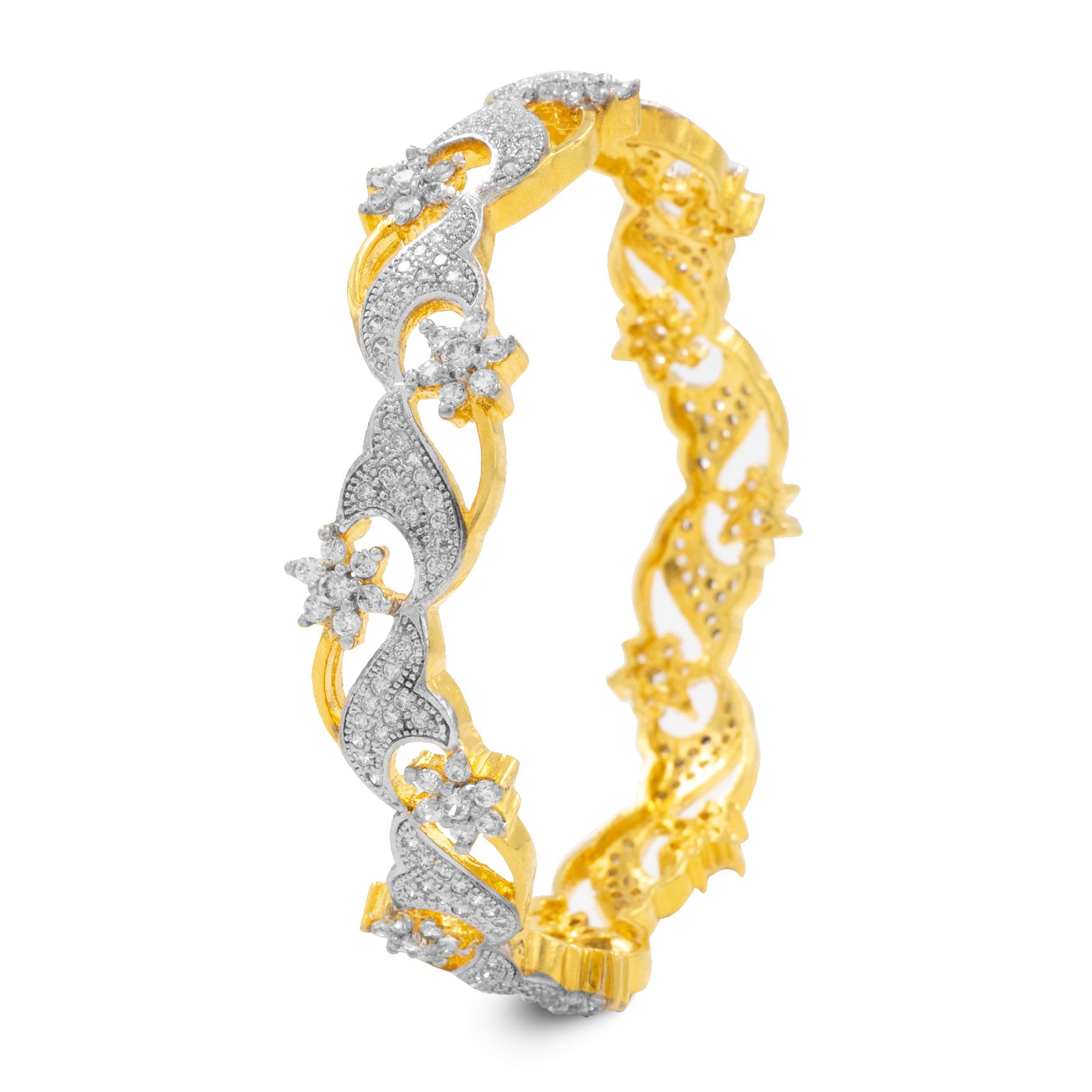 RHODIUM STONE BANGLE PRSB1W-054