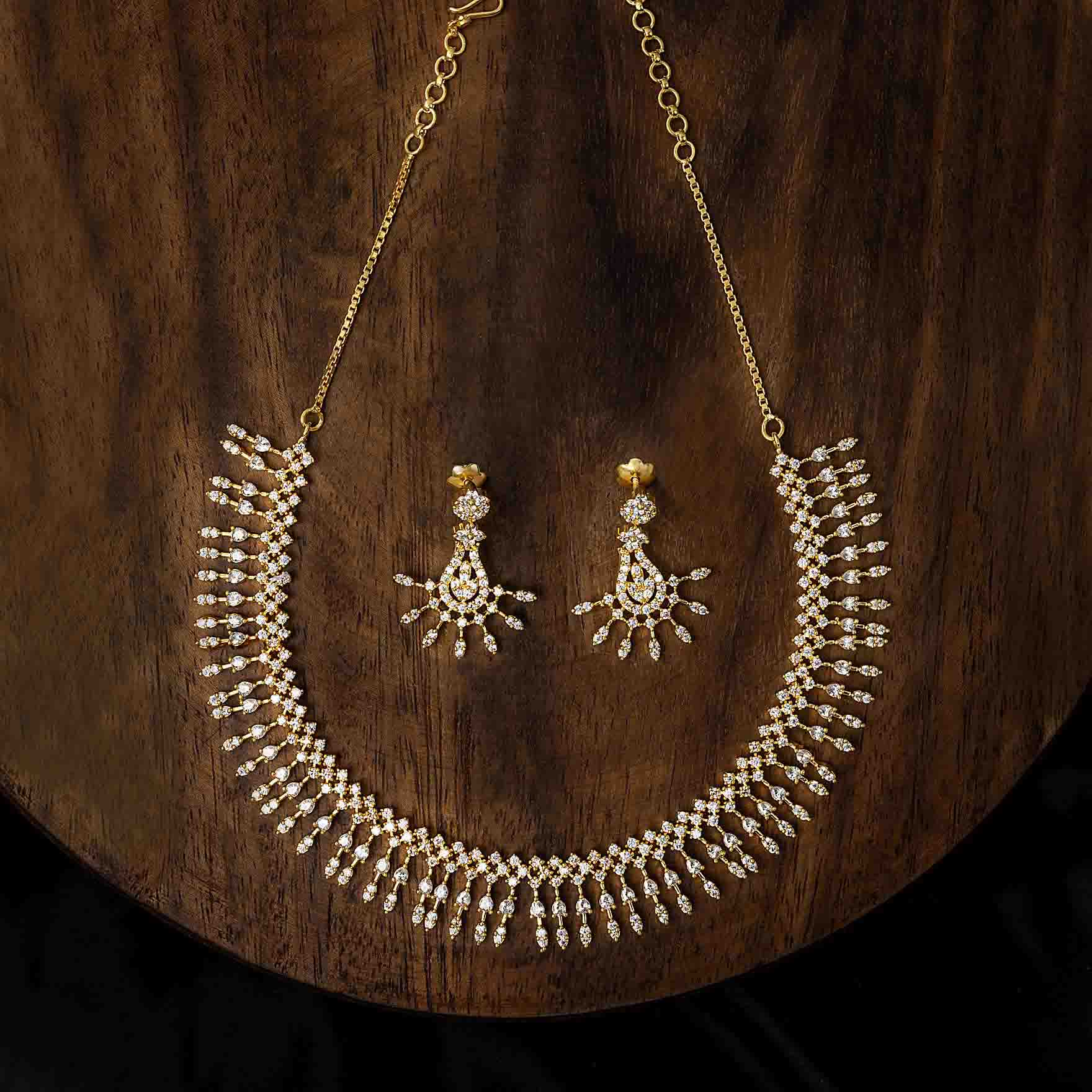 AD Stone Necklace at Parakkat Jewels