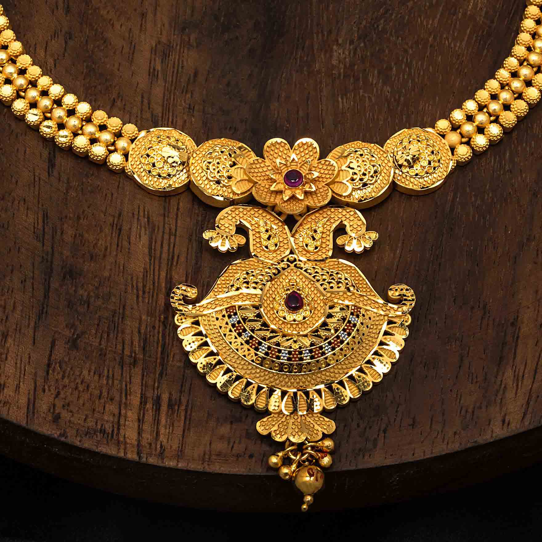 Gold Necklace PENS7R-035 with stud PESHST86R-071