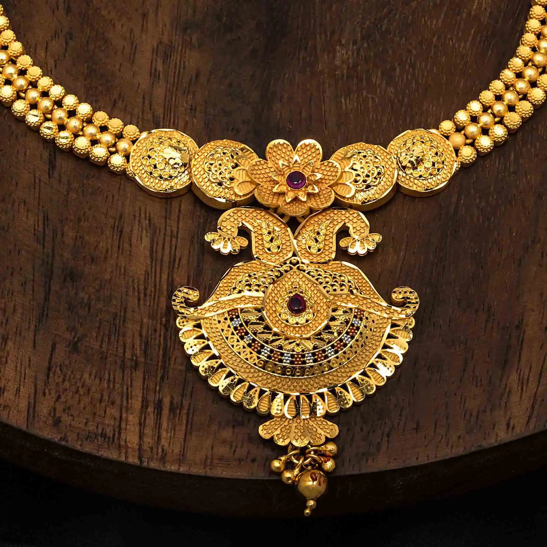Gold Necklace PENS7R-035 with stud PESHST86R-071