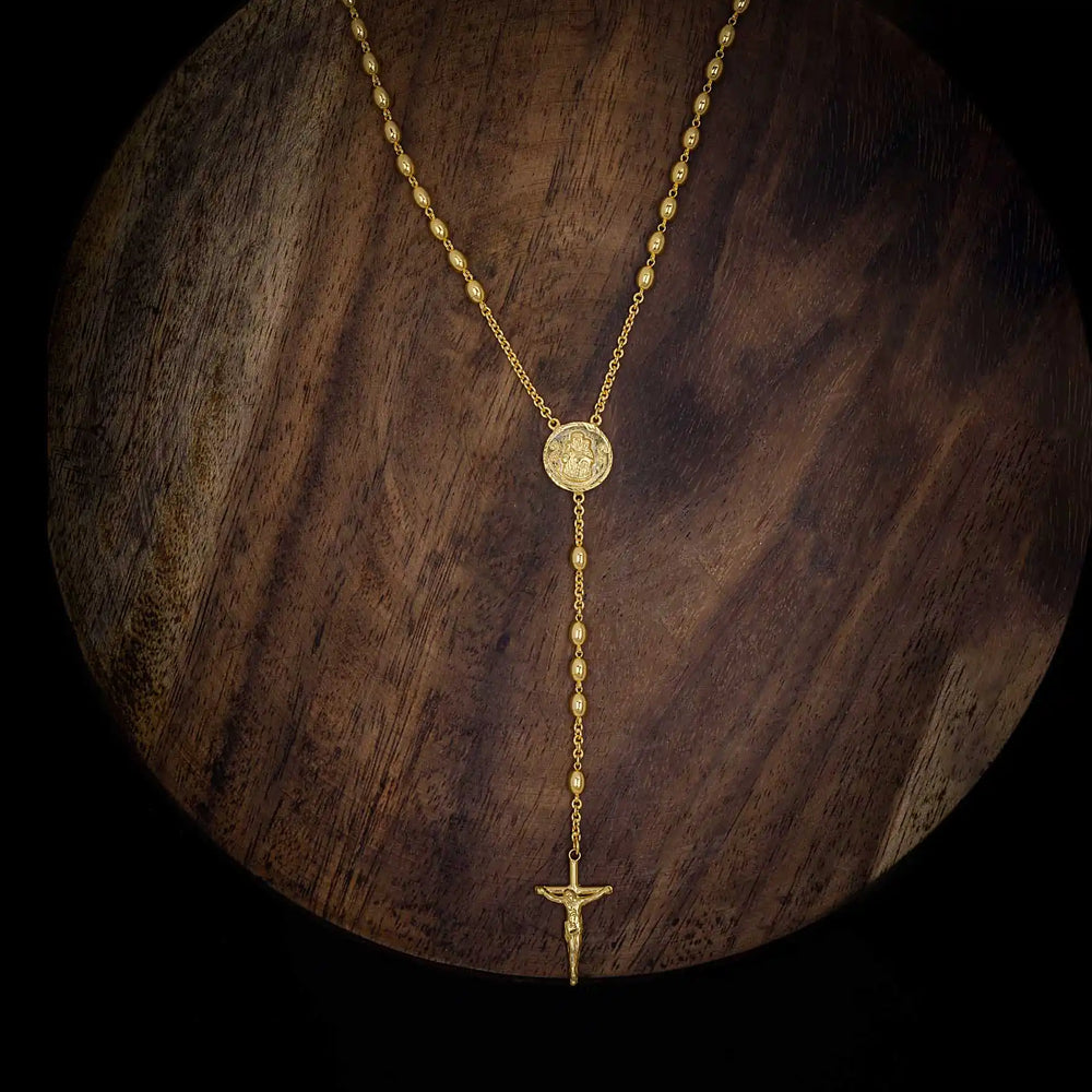 Golden Rossary PKOC12-10-076 — Gold Plated Jewellery | Parakkat Jewels