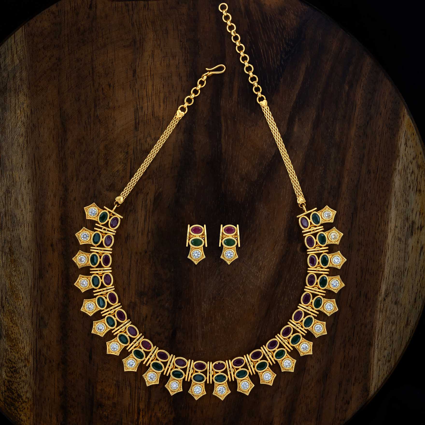 Stone Necklace PSGRNSSR37WRG-085,PSGRSTSR4WRG-041