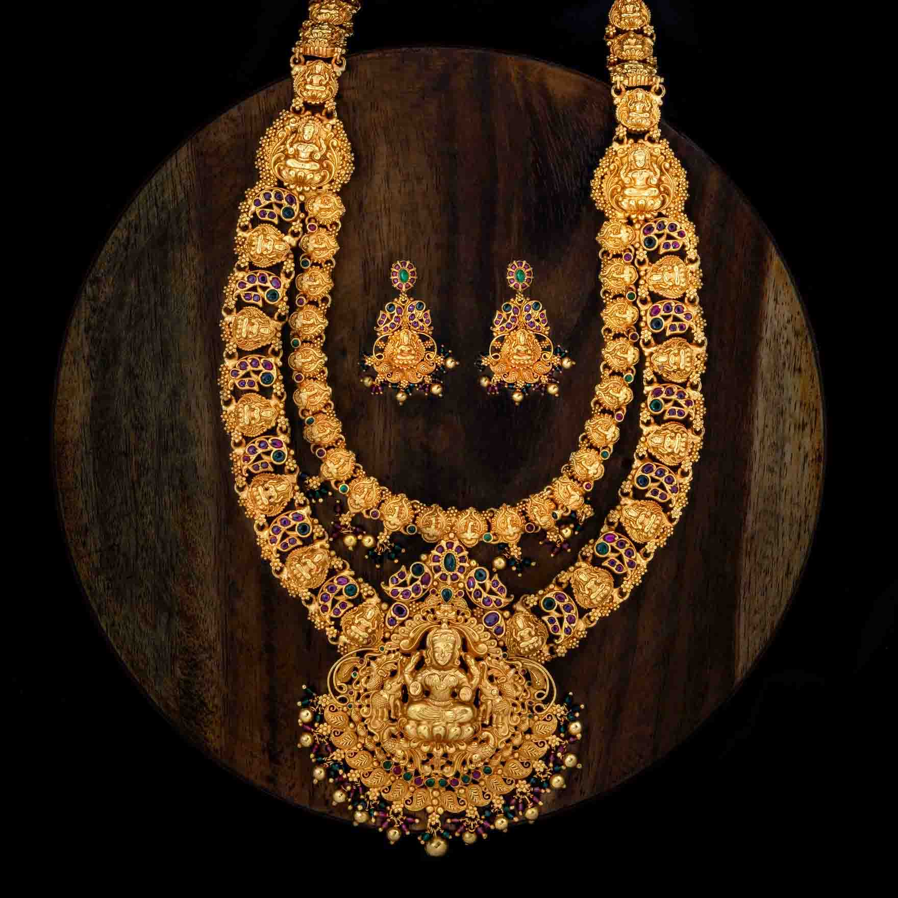 Sreshta Haram Necklace PSGRNLSR1RG-0612, PSGRHSTSR1RG-003