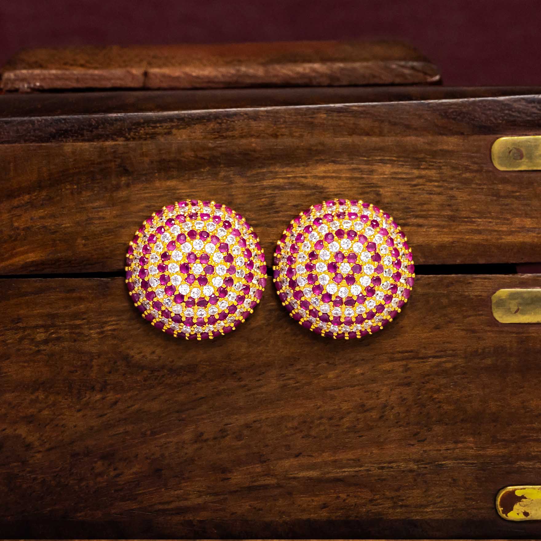 Gold Layered Studs For Ladies