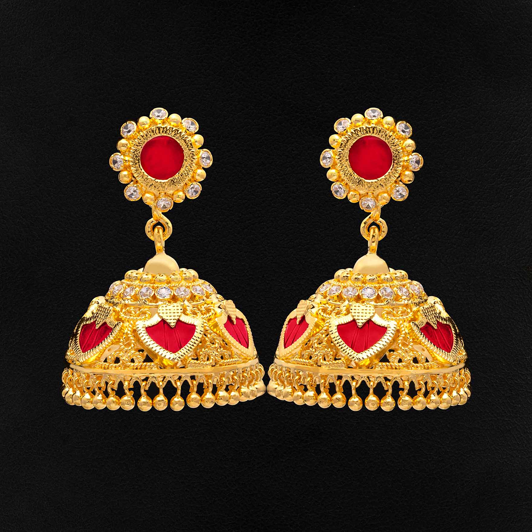 Buy Long Gold Plated Jimika Earrings for Women | Parakkat Jewels