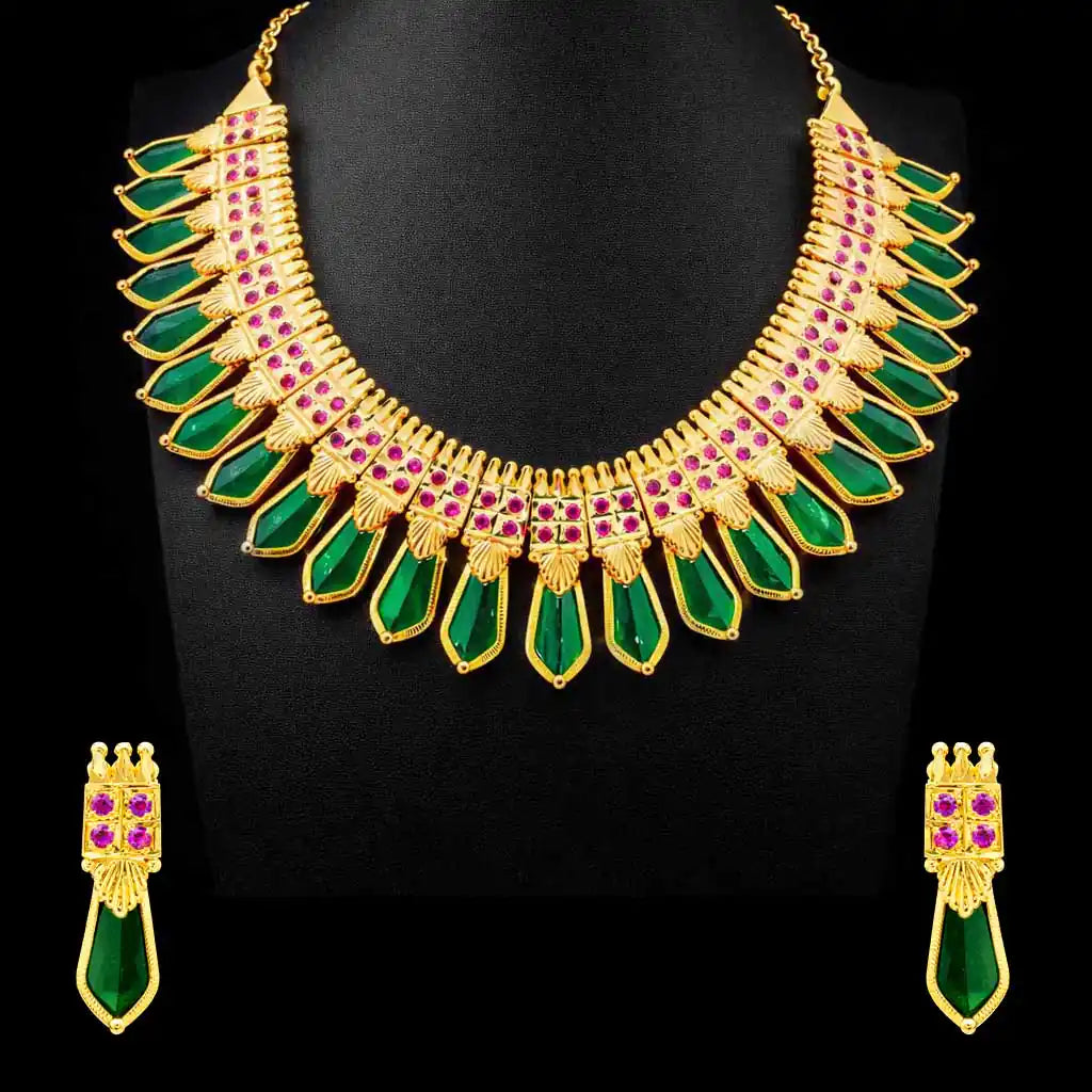 Palakka Stone necklace with stud PSPKNNG10-0002, PSPKSTNG16-081