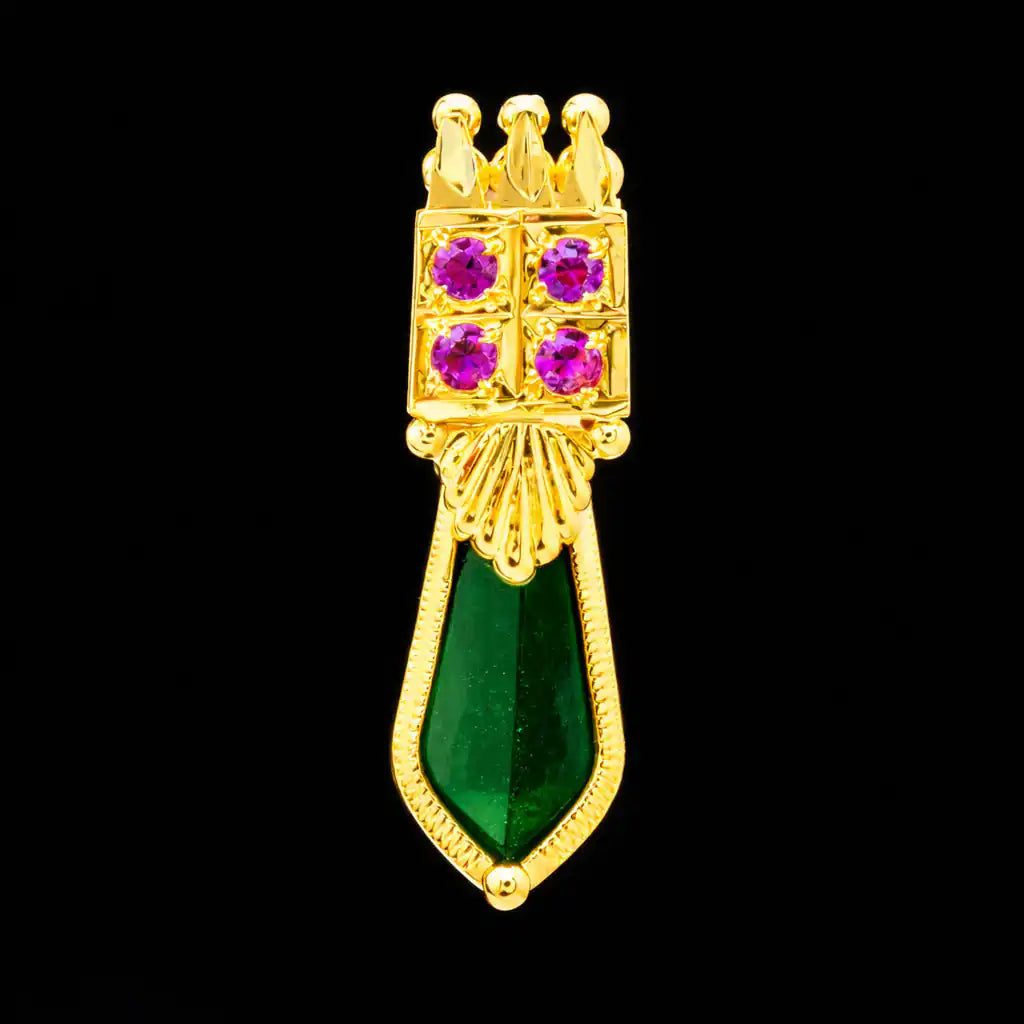 Palakka Stone necklace with stud PSPKNNG10-0002, PSPKSTNG16-081