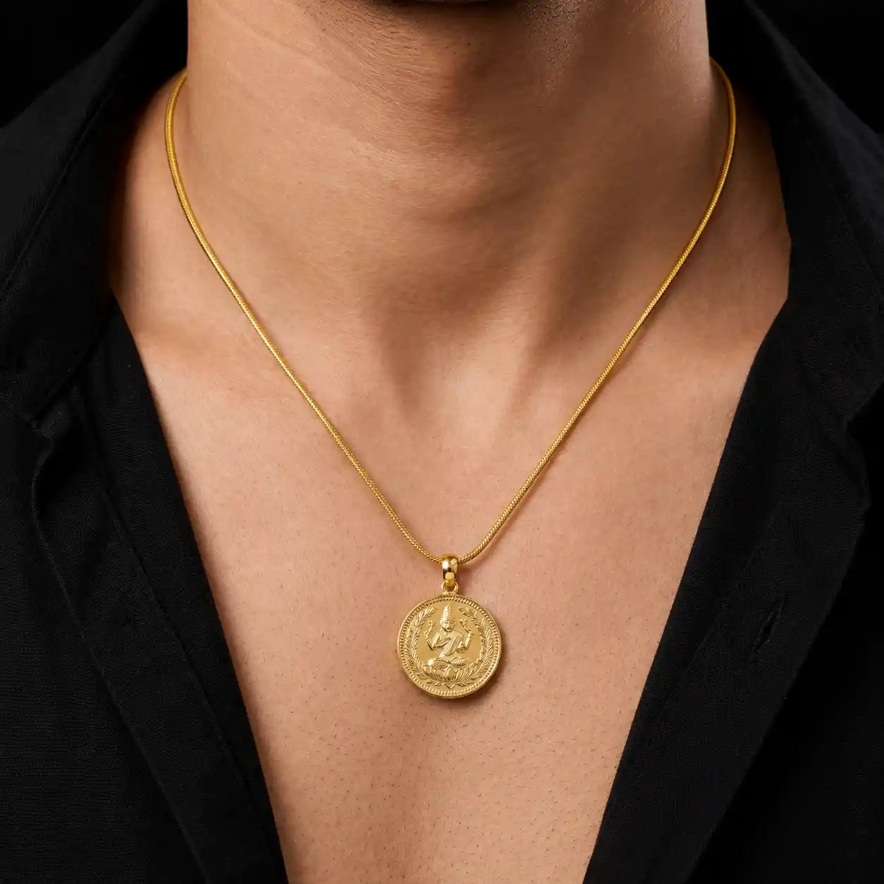 Gold Layered Coin Pendent PGLT282a-09