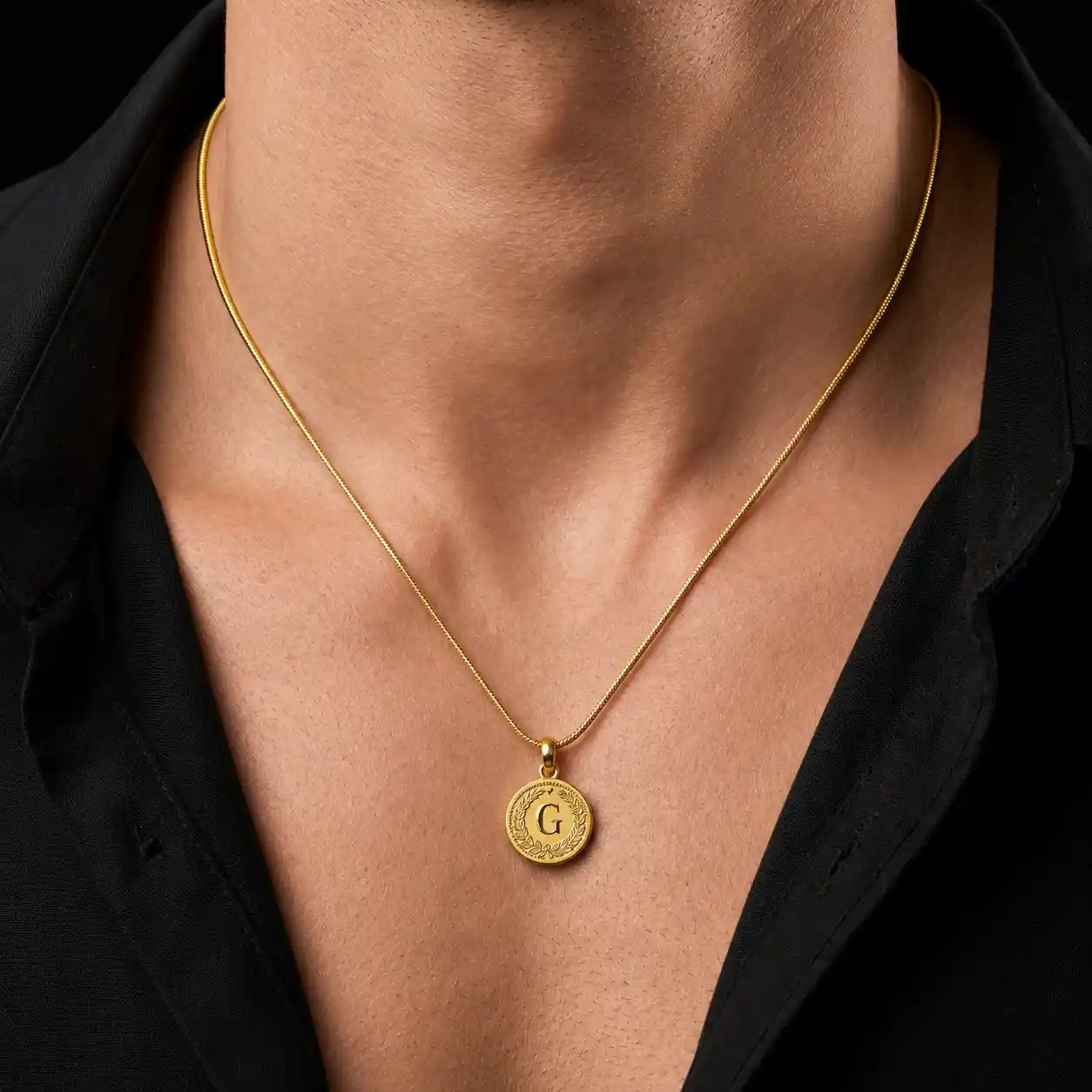 Gold Layered Coin Pendent PGLT44-07