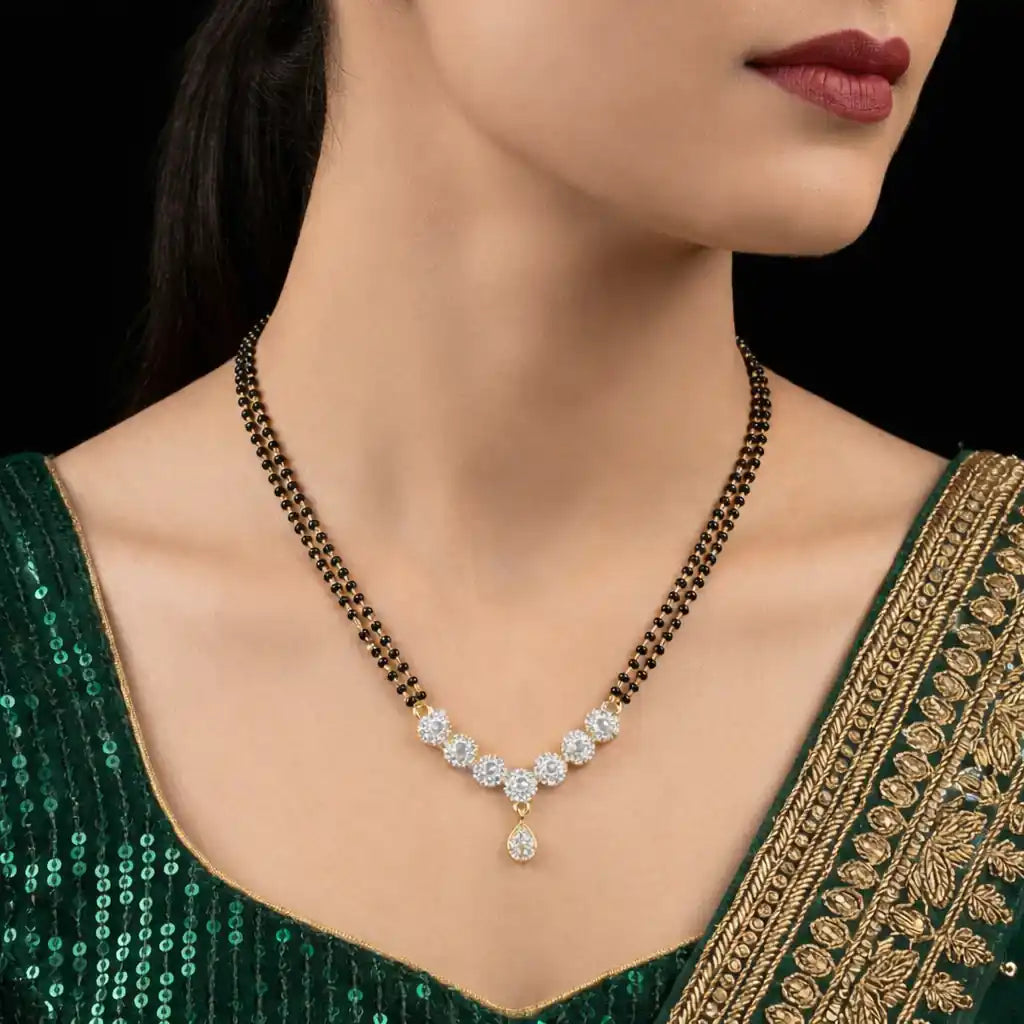 Karimani (Mangalsutra) Stone Necklace PLKM48-034