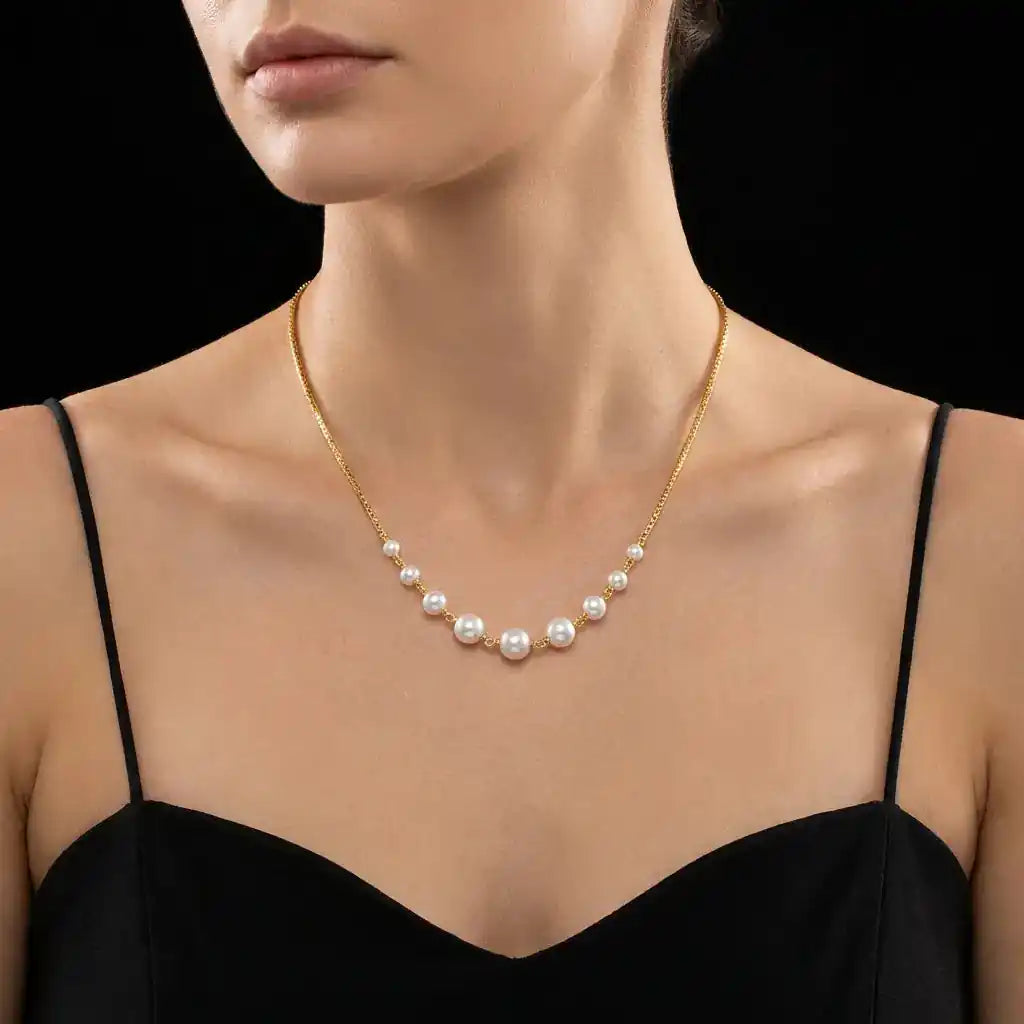White Stone Necklace for women
