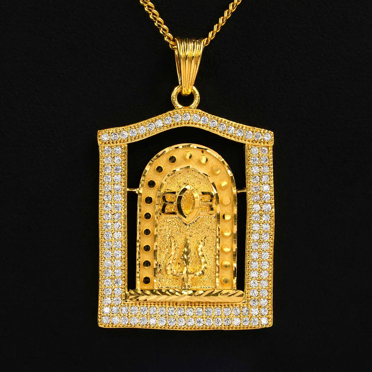 Stone Pendant PSLT7W-052 - Gold Plated Jewellery | Parakkat Jewels