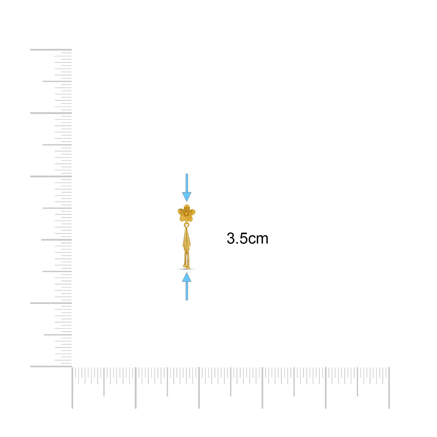 Golden Hanging Stud PGHST385-001