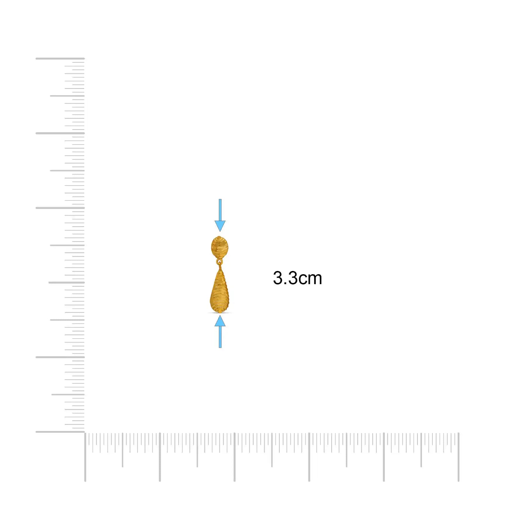 Golden Hanging Stud PGHST283-001