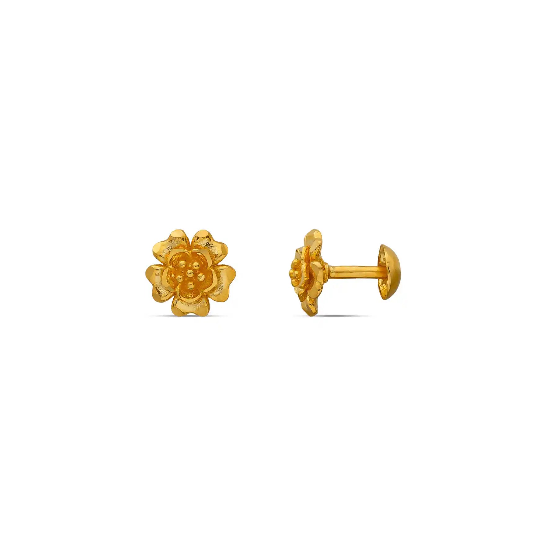Gold Layered Flower Studs