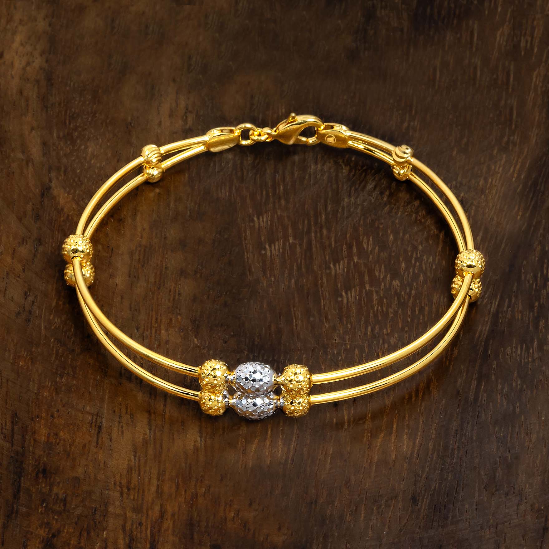 Rhodium Bracelet Bangle PRGBRB1b-26-032