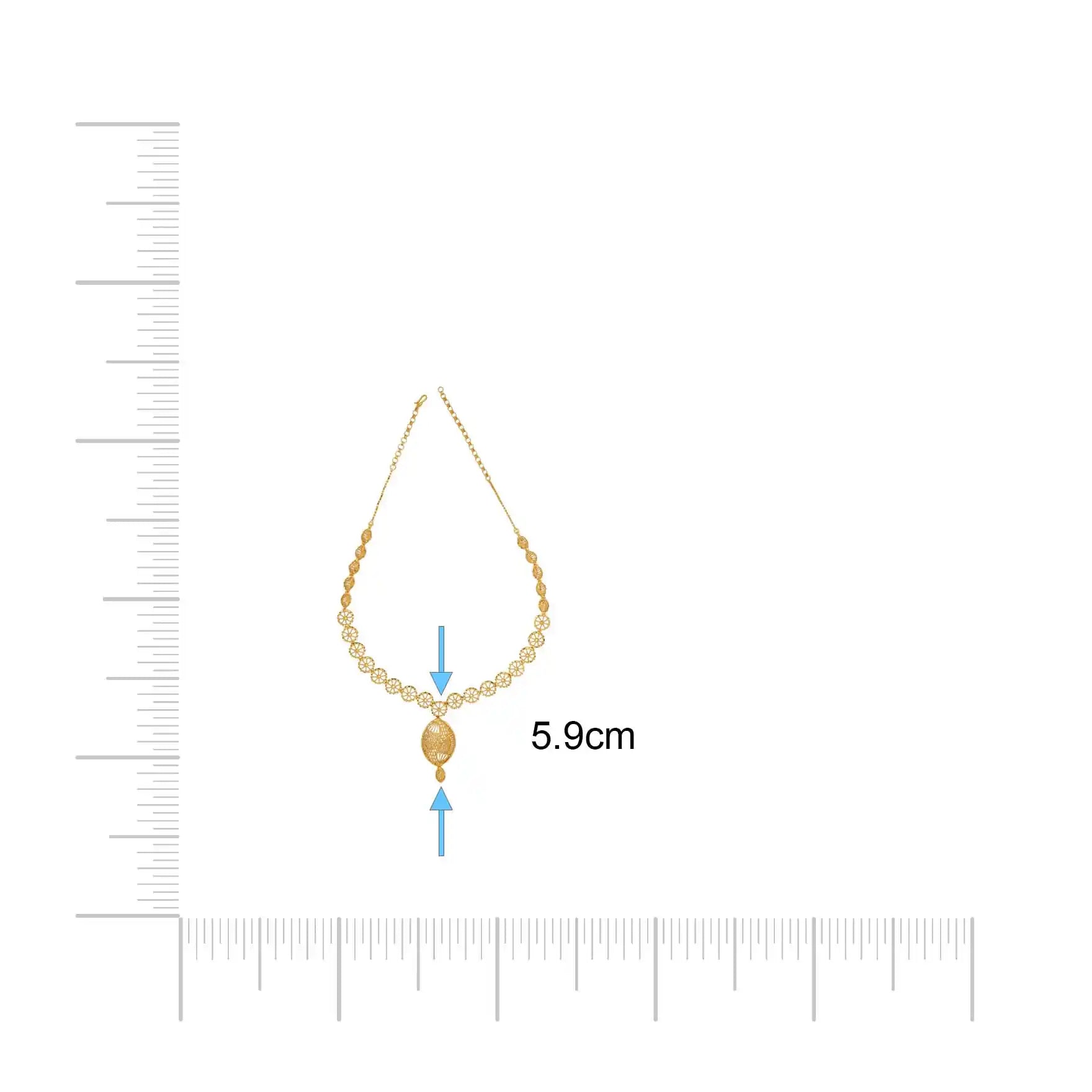 Golden Necklace medium PGNS92-035