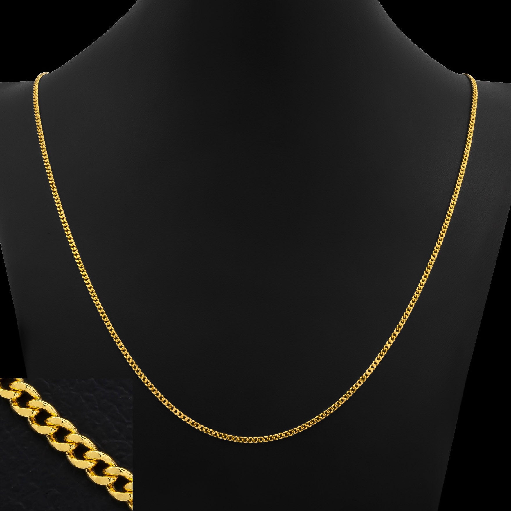 Golden Curb Millennium Chain PCM38-092