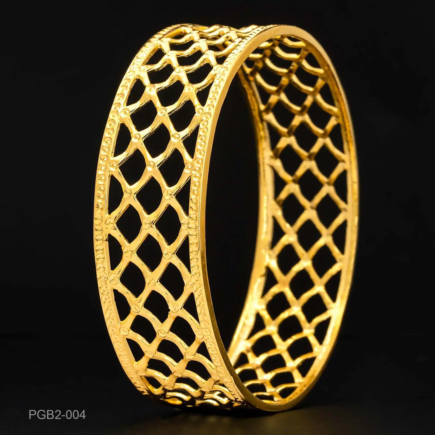 24CT HEAVY Gold Layered BOHO STYLE BANGLE PGB2-004