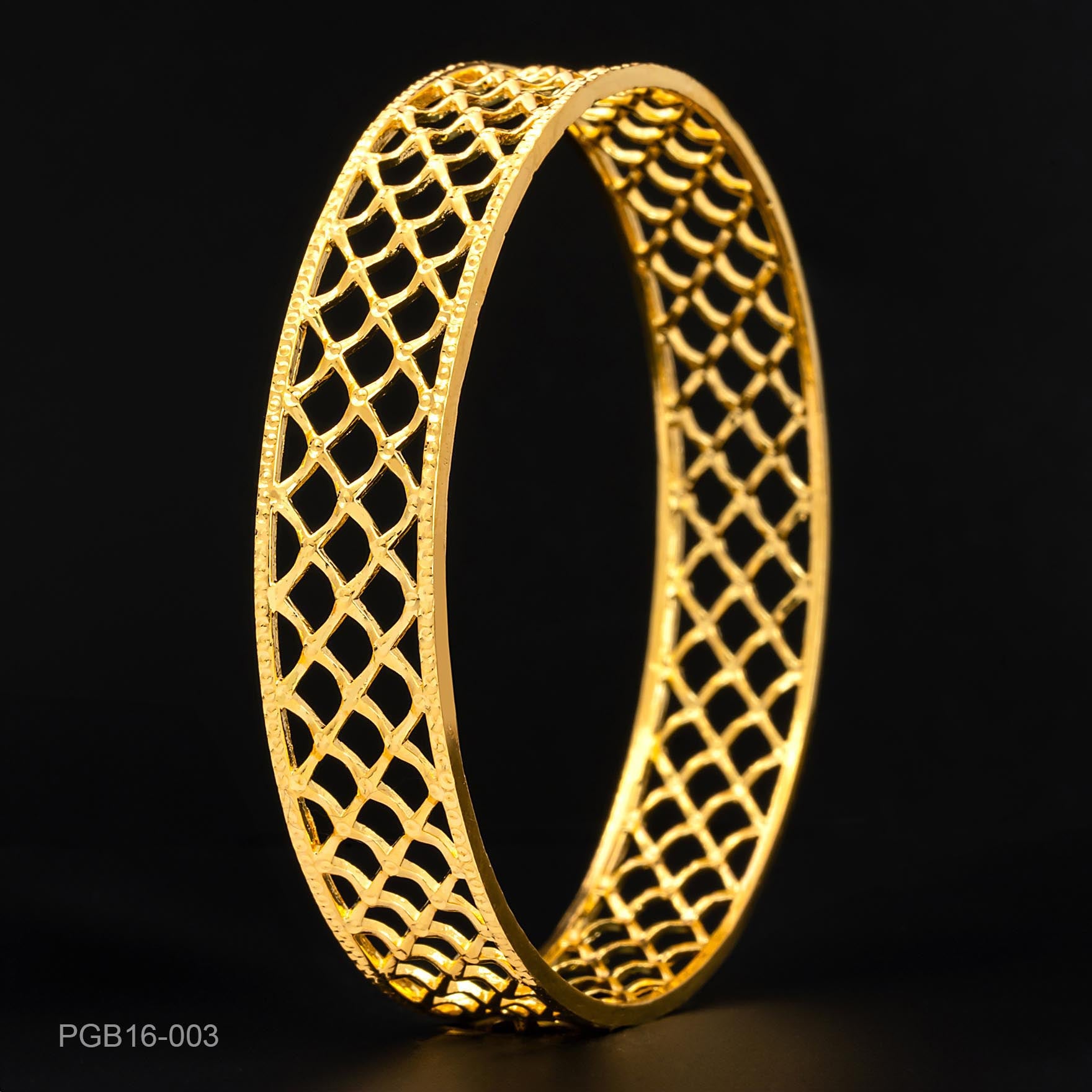 24CT HEAVY Gold Layered BOHO STYLE BANGLE PGB16-003