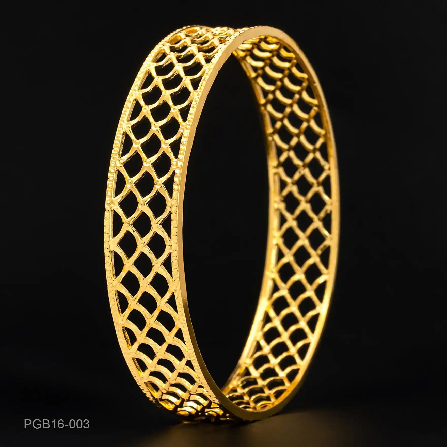 24CT HEAVY Gold Layered BOHO STYLE BANGLE PGB16-003