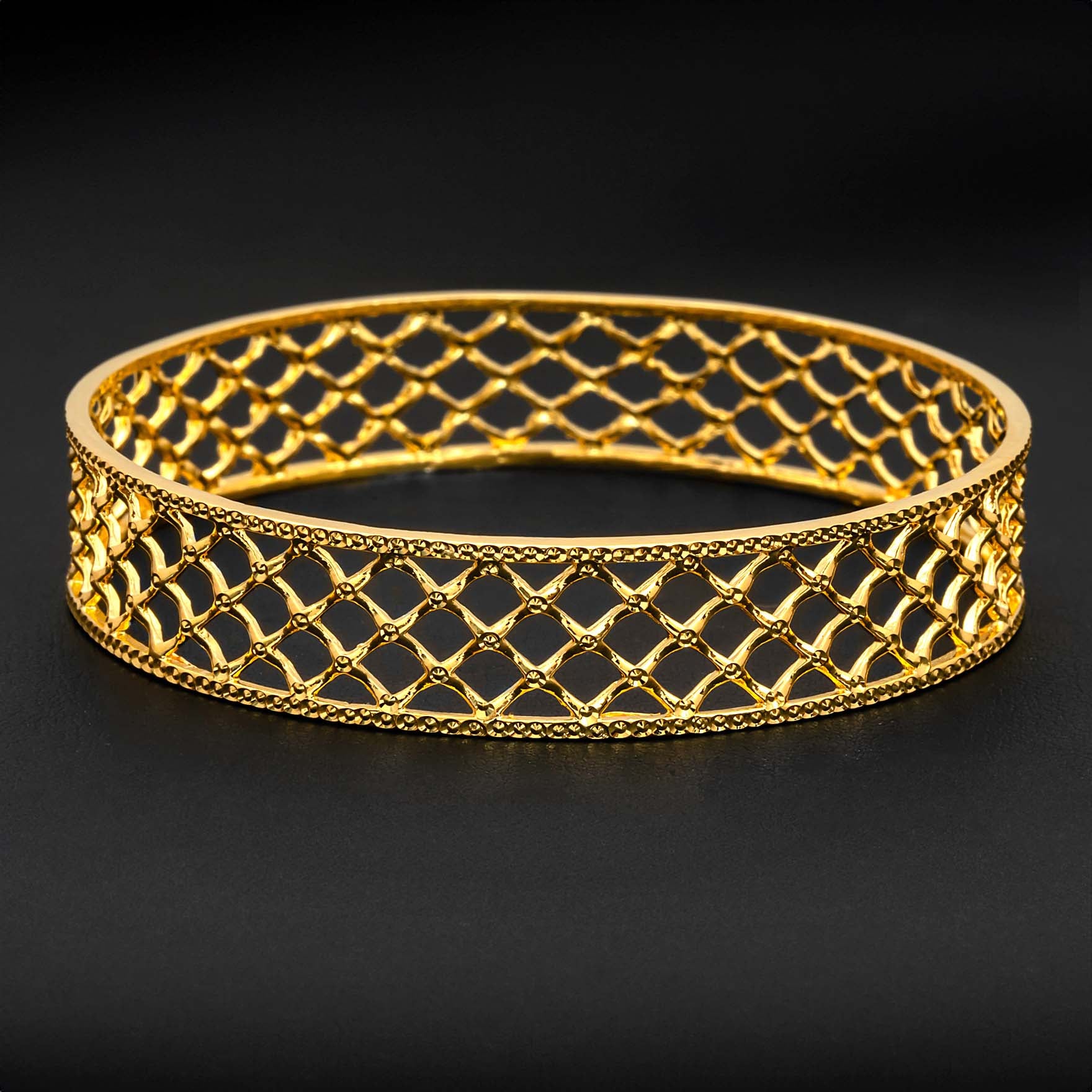 24CT HEAVY Gold Layered BOHO STYLE BANGLE PGB16-003