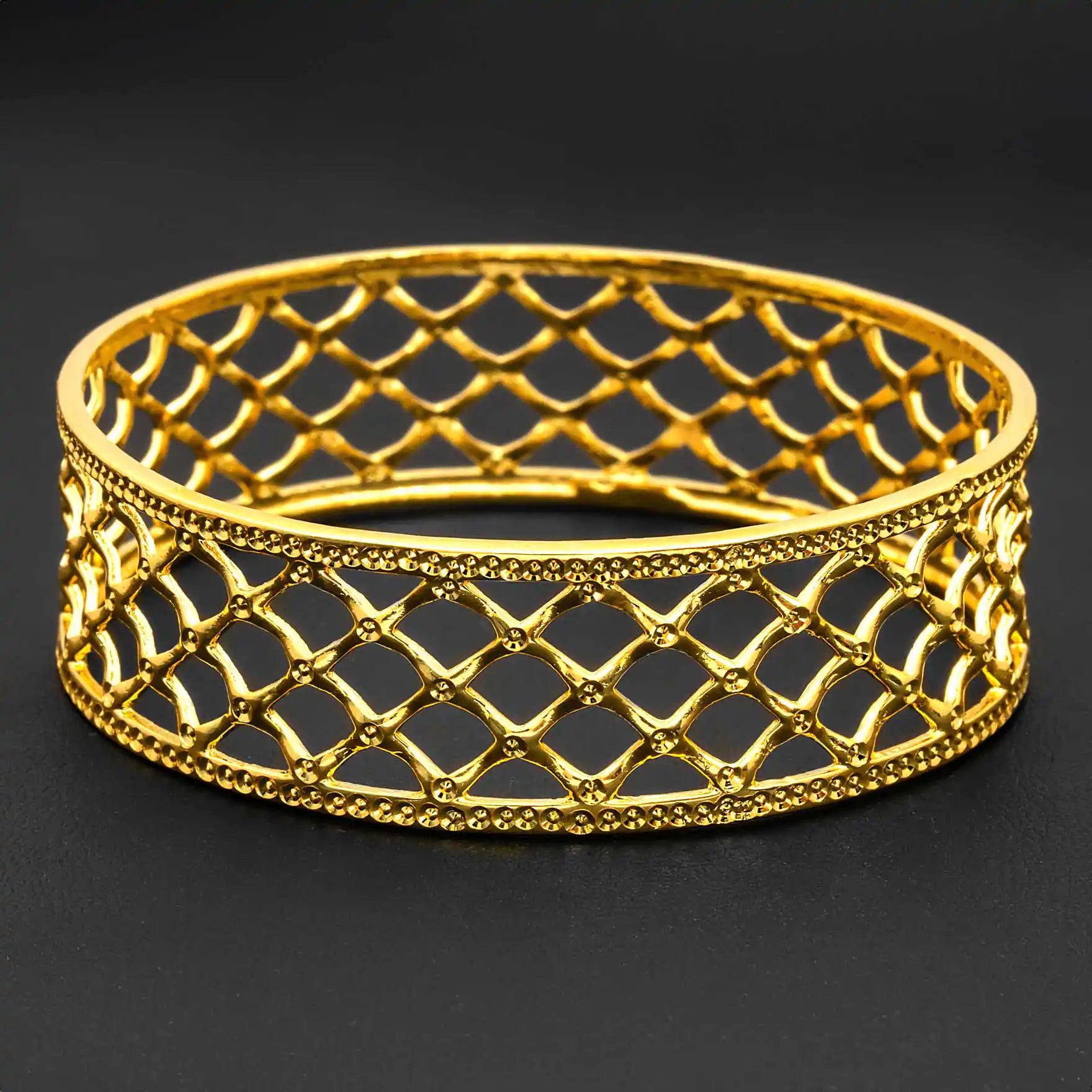 24CT HEAVY Gold Layered BOHO STYLE BANGLE PGB2-004