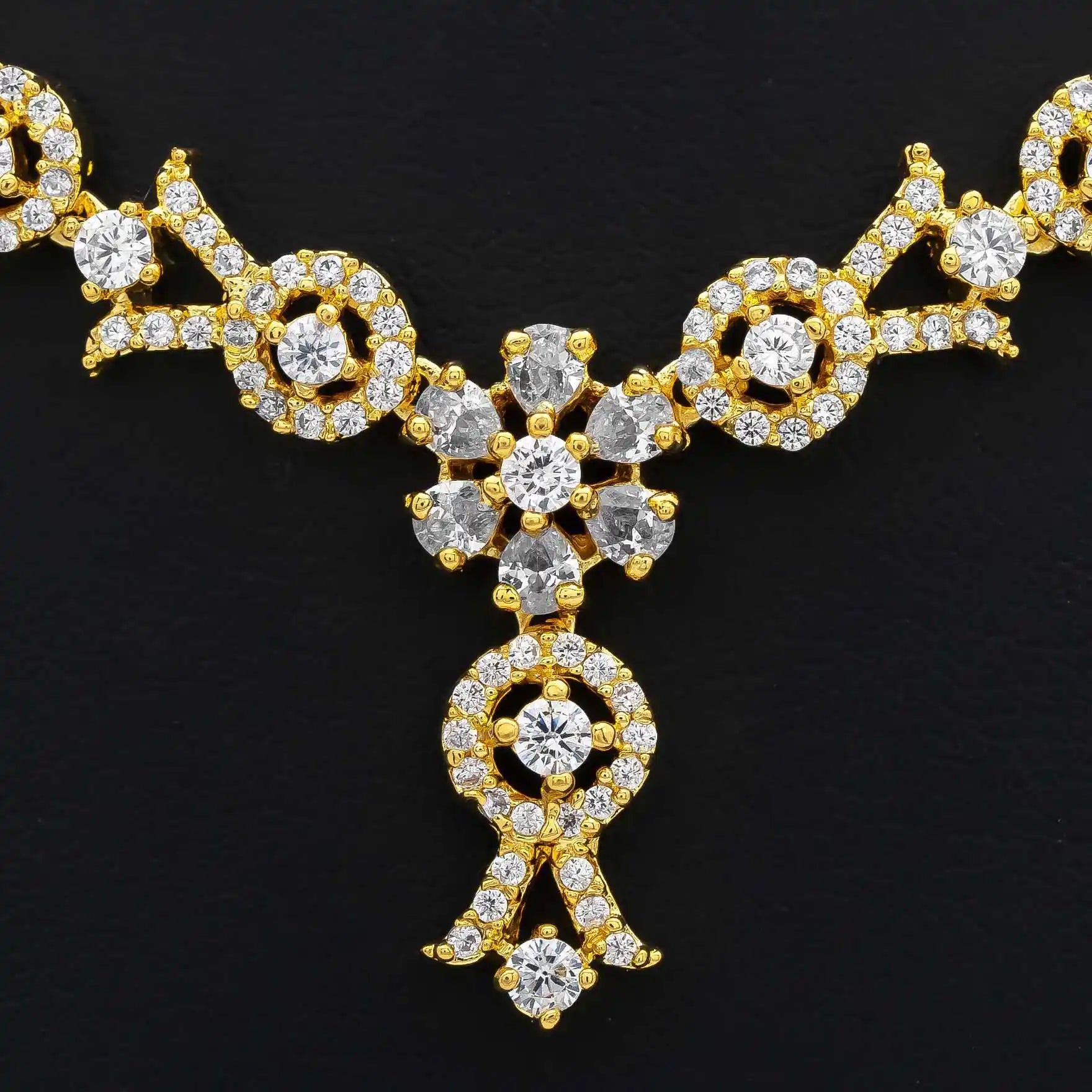 STONE NECKLACE LONG WITH GOLDEN STUD PSNS78W-034, PSHST81W-061