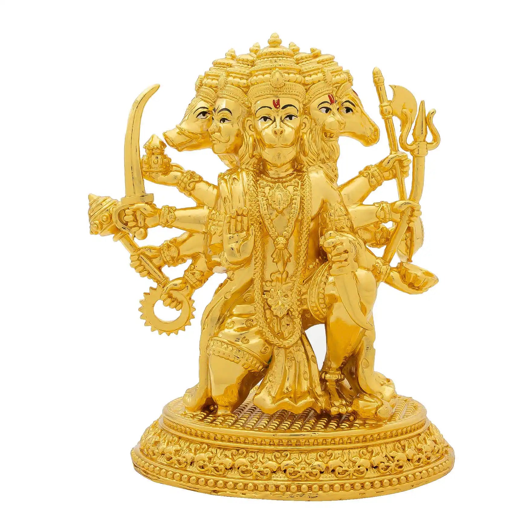 Panchamukhi Hanuman Idol – Traditional Hindu Deity Sculpture – Hanuman (Five-Faced Form) Murti/Statue – Home Temple & Spiritual Gift | PIDH26-0551