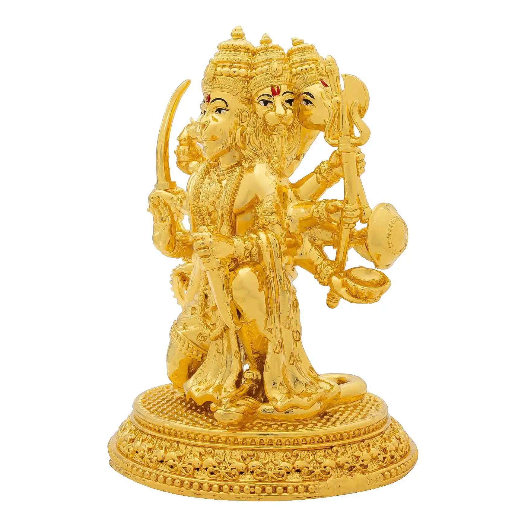 Panchamukhi Hanuman Idol – Traditional Hindu Deity Sculpture – Hanuman (Five-Faced Form) Murti/Statue – Home Temple & Spiritual Gift | PIDH26-0551