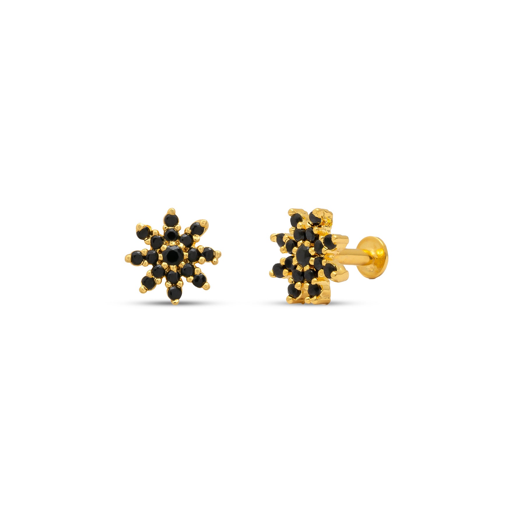 Stylish Gold Plated Stone Nose Pin