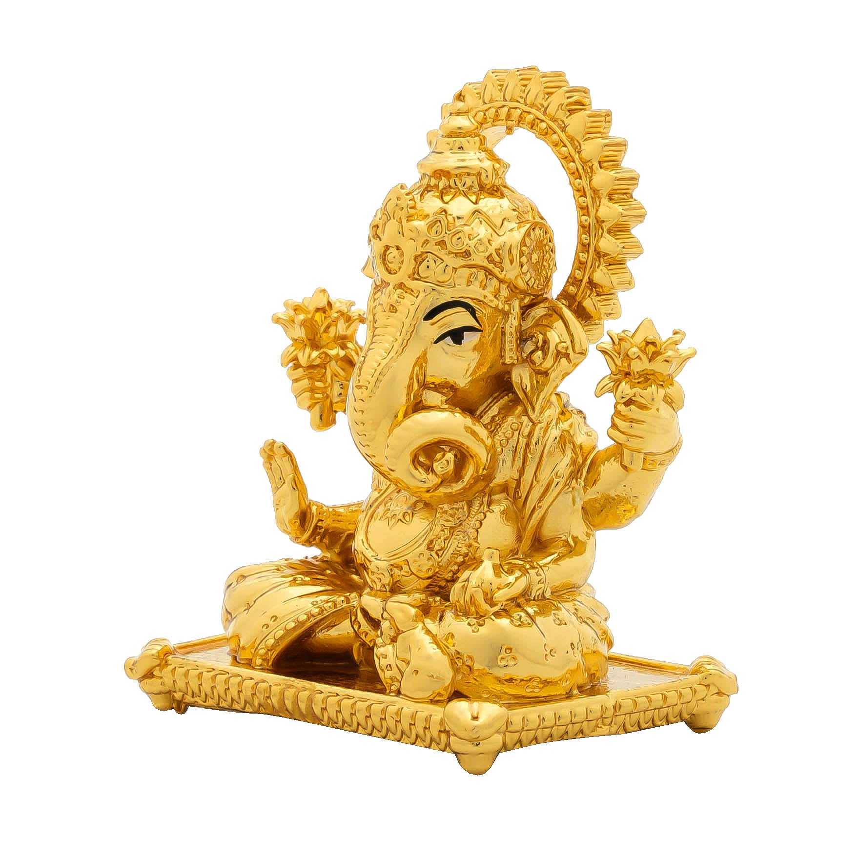 Lord Ganesha Idol – Traditional Hindu Deity Sculpture – Ganapati Murti/Statue with Arch Design – Home Temple & Puja Gift | PIDG210-083