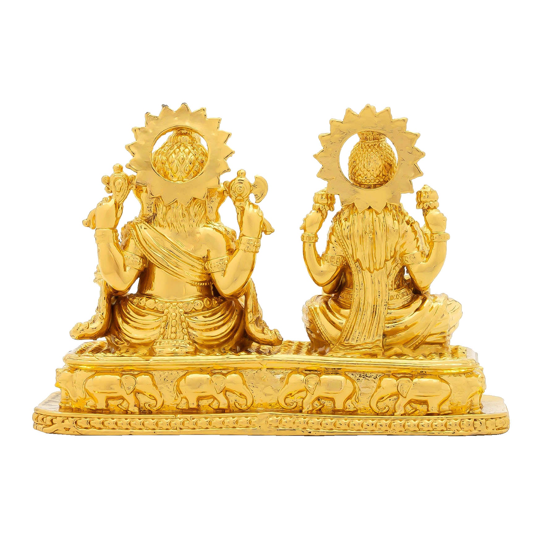 Lakshmi Ganesh Idol – Traditional Hindu Deity Sculpture – Lakshmi Ganesha Murti/Statue – Home Temple & Festive Puja Gift | PIDGL6-057