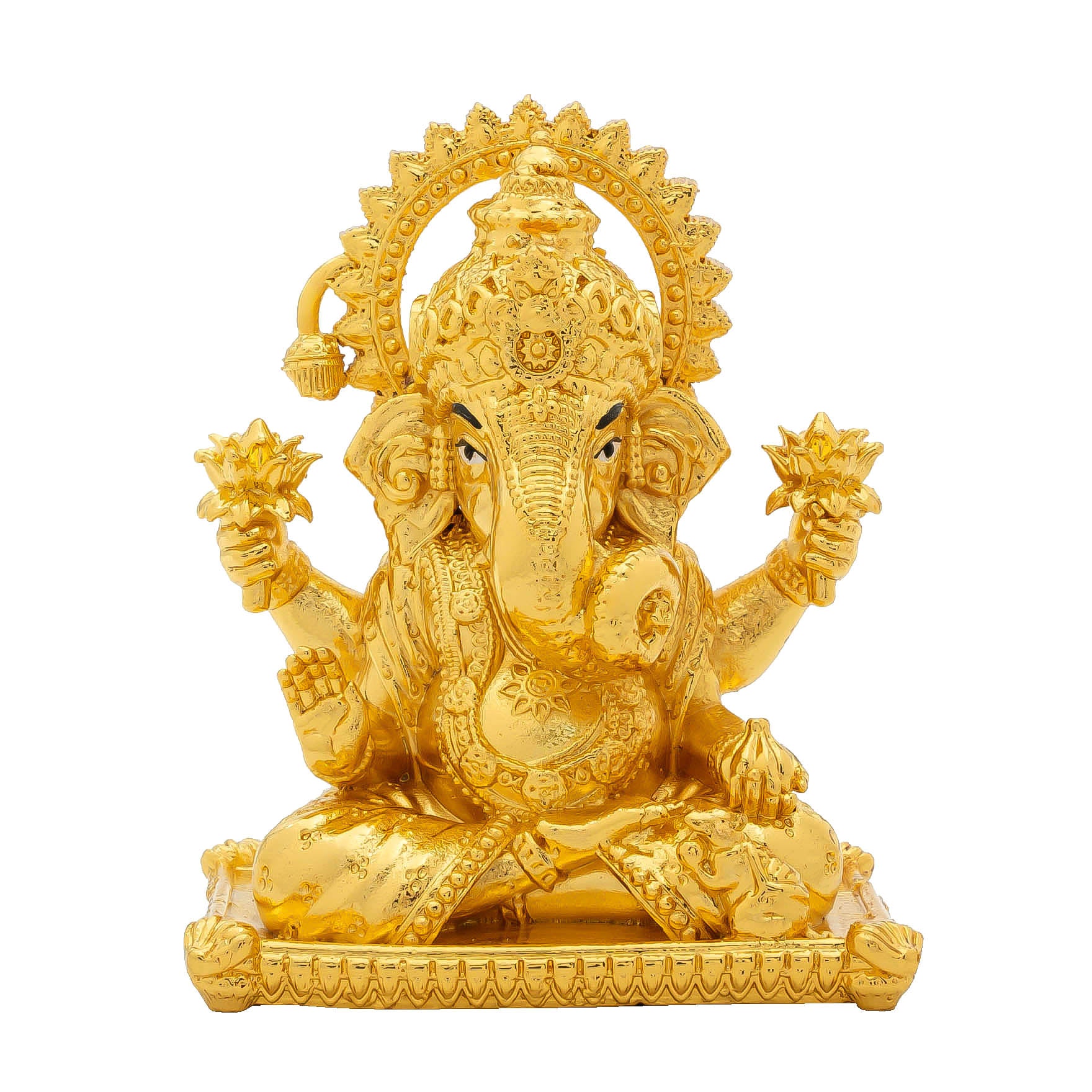 Lord Ganesha Idol – Traditional Hindu Deity Sculpture – Ganapati Murti/Statue with Arch Design – Home Temple & Puja Gift | PIDG225-0031