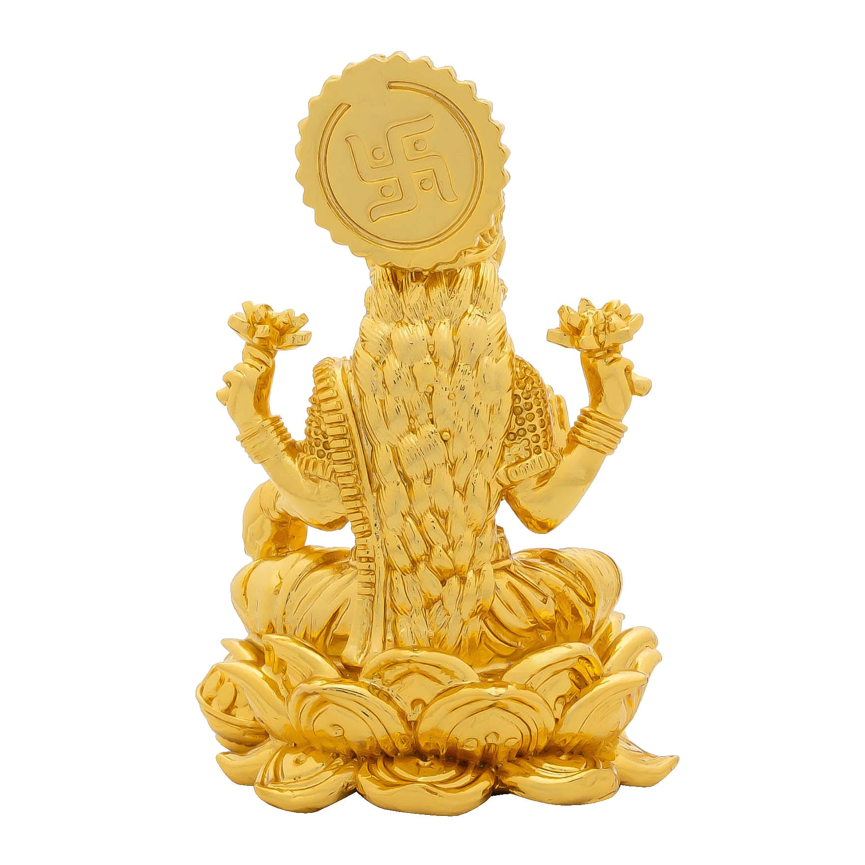 Goddess Lakshmi devi Idol – Lotus Base Design – Traditional Hindu Deity Sculpture – Lakshmi Mandir Decor – Home & Puja Gift | PIDLA73-007