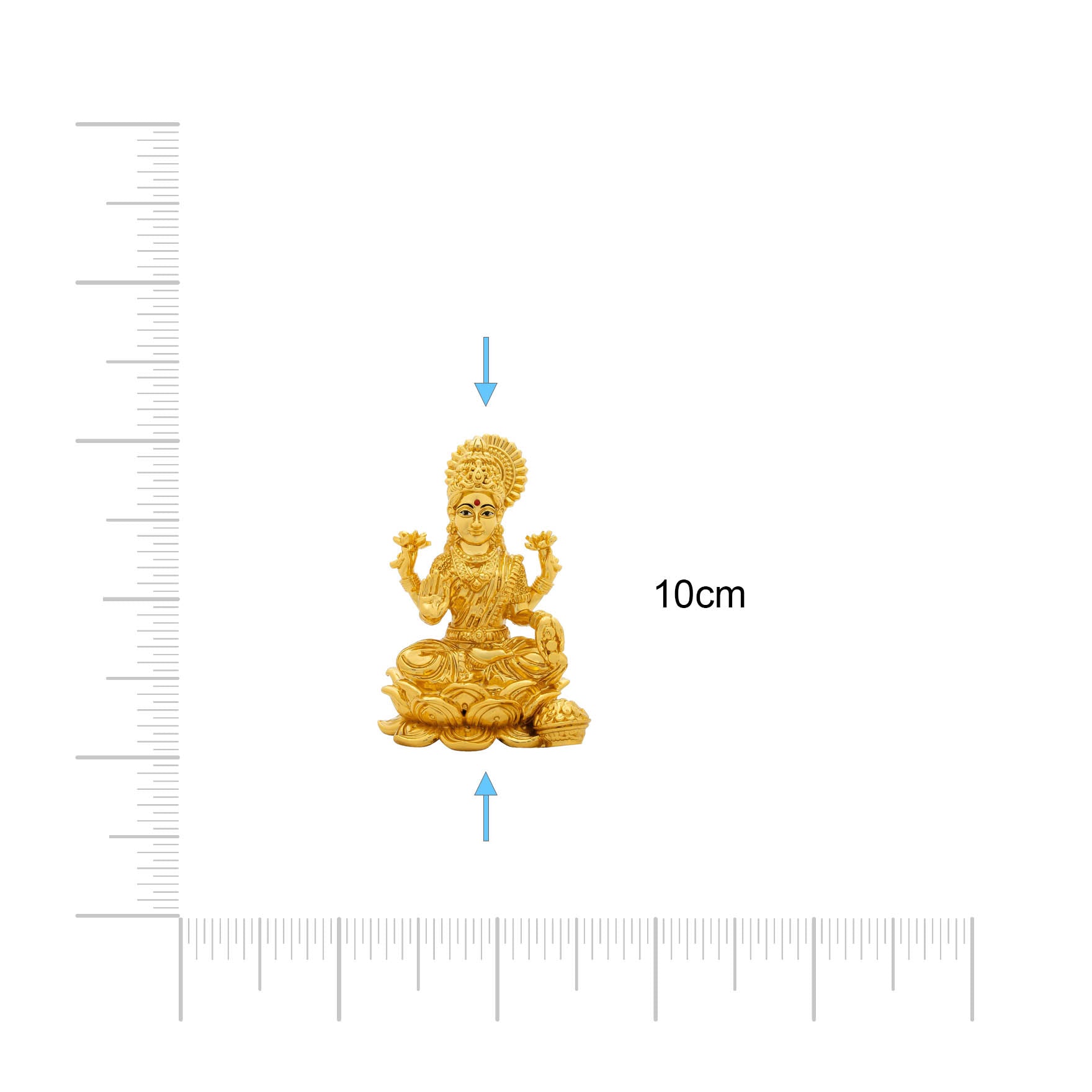 Goddess Lakshmi devi Idol – Lotus Base Design – Traditional Hindu Deity Sculpture – Lakshmi Mandir Decor – Home & Puja Gift | PIDLA73-007