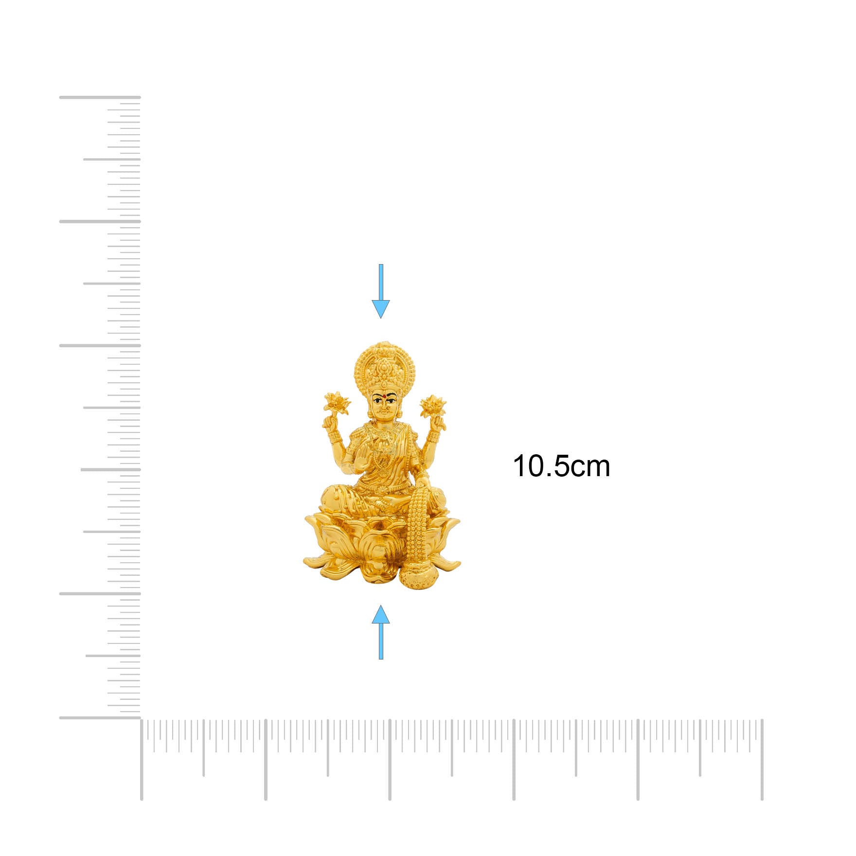 Goddess Lakshmi devi Idol – Lotus Base Design – Traditional Hindu Deity Sculpture – Lakshmi Mandir Decor – Home & Puja Gift | PIDLA71-066