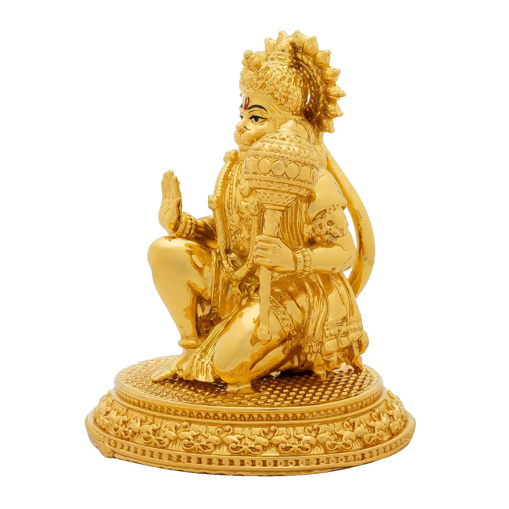 Lord Hanuman Idol – Traditional Hindu Deity Sculpture – Hanuman Murti/Statue with Gada – Home Temple & Puja Gift | PIDH27-007