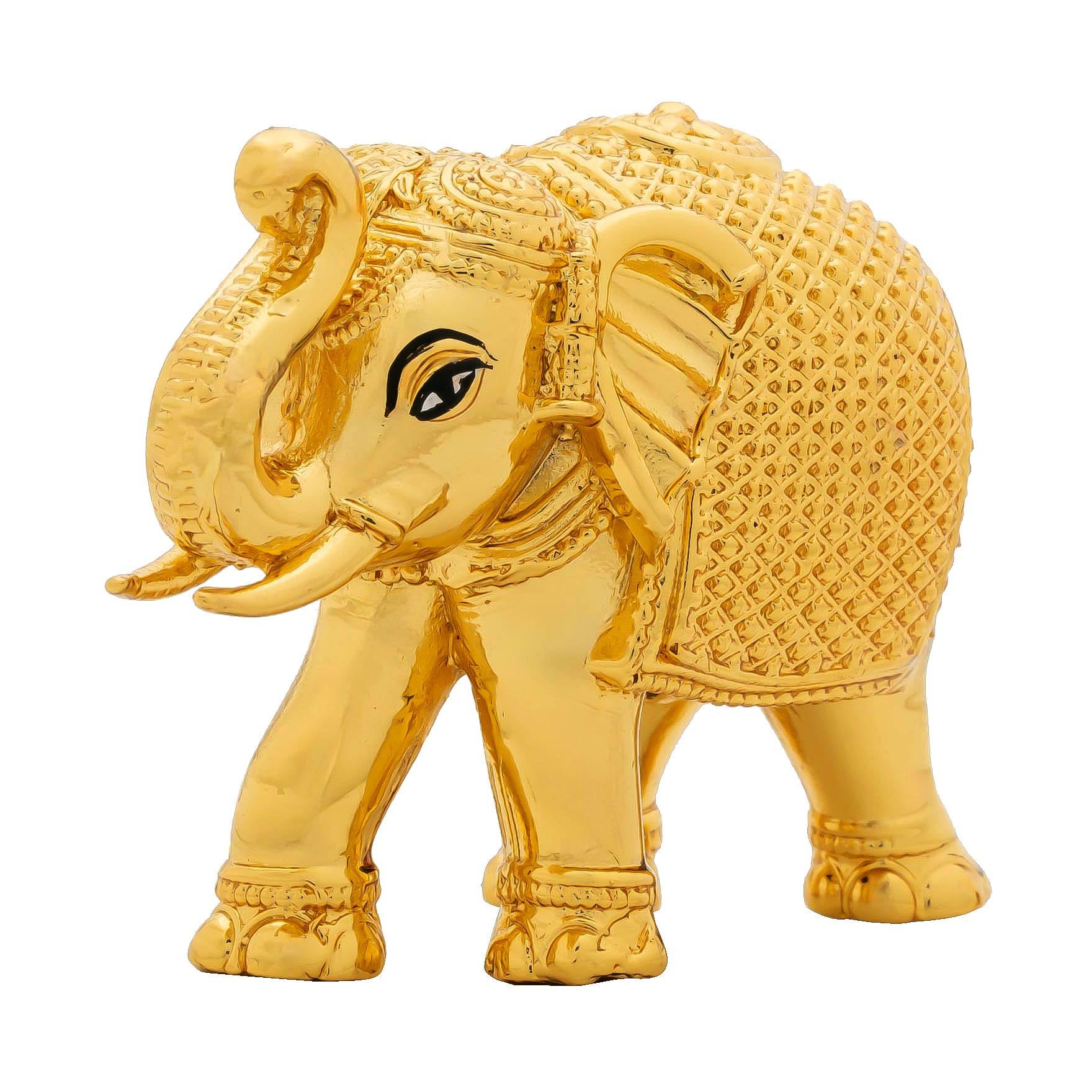 Elephant Figurine – Handcrafted Royal Design with Engraved Detailing – Decorative Showpiece – Home Décor & Vastu Gift PIDEL9-052